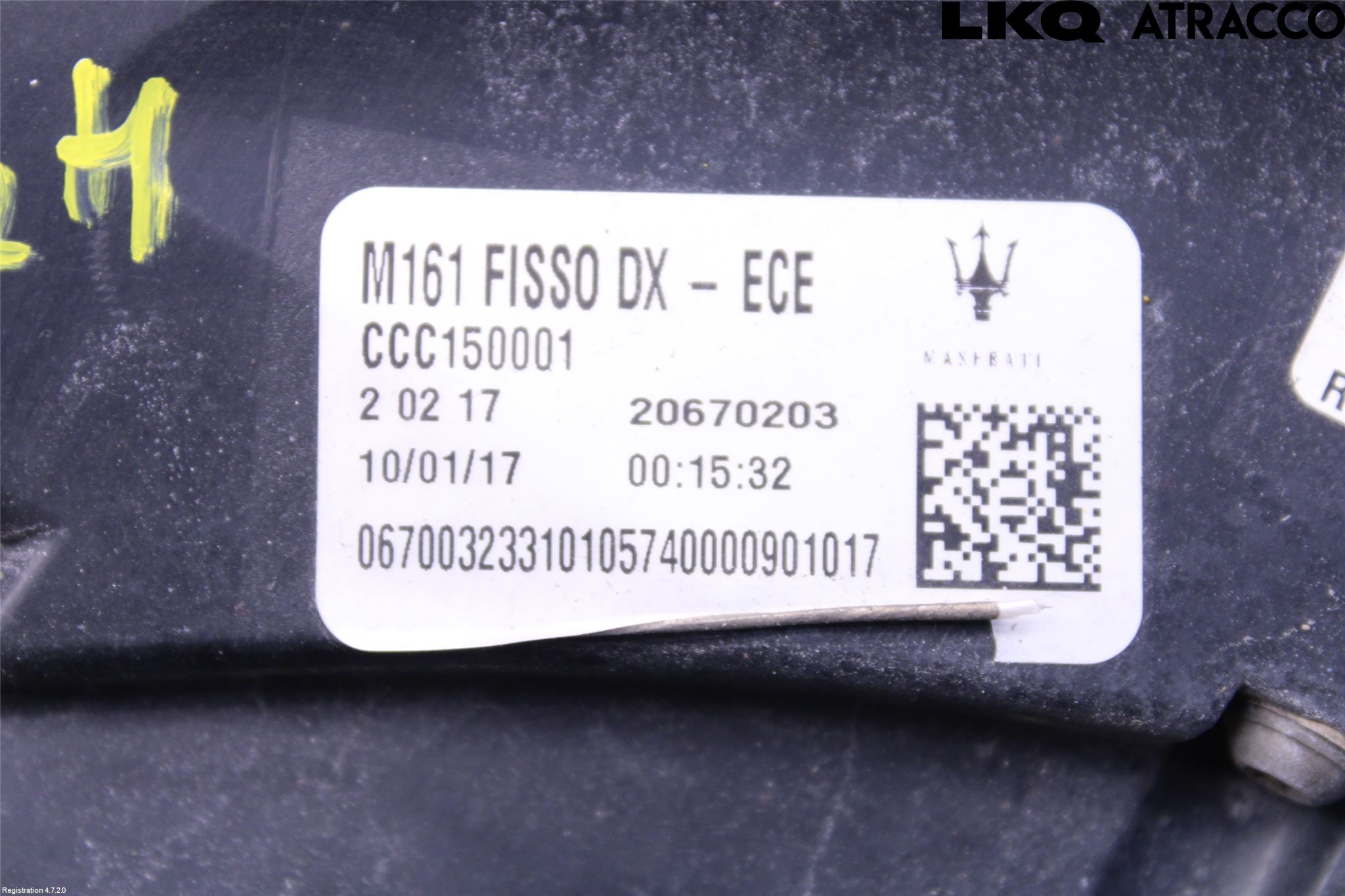 Maserati LEVANTE 16- Bakljus Höger