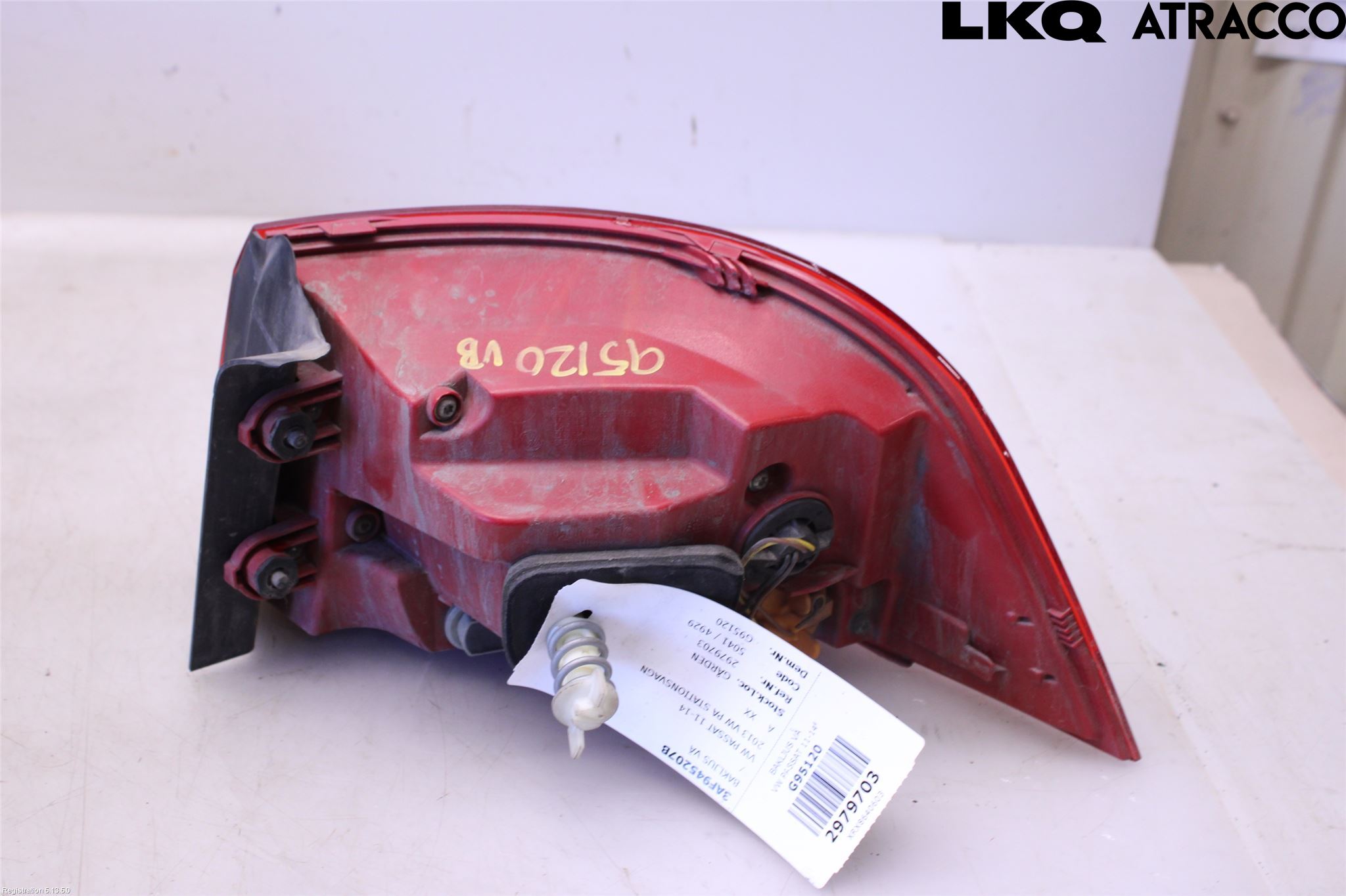 Volkswagen VW PASSAT 11-14 Bakljus Vänster