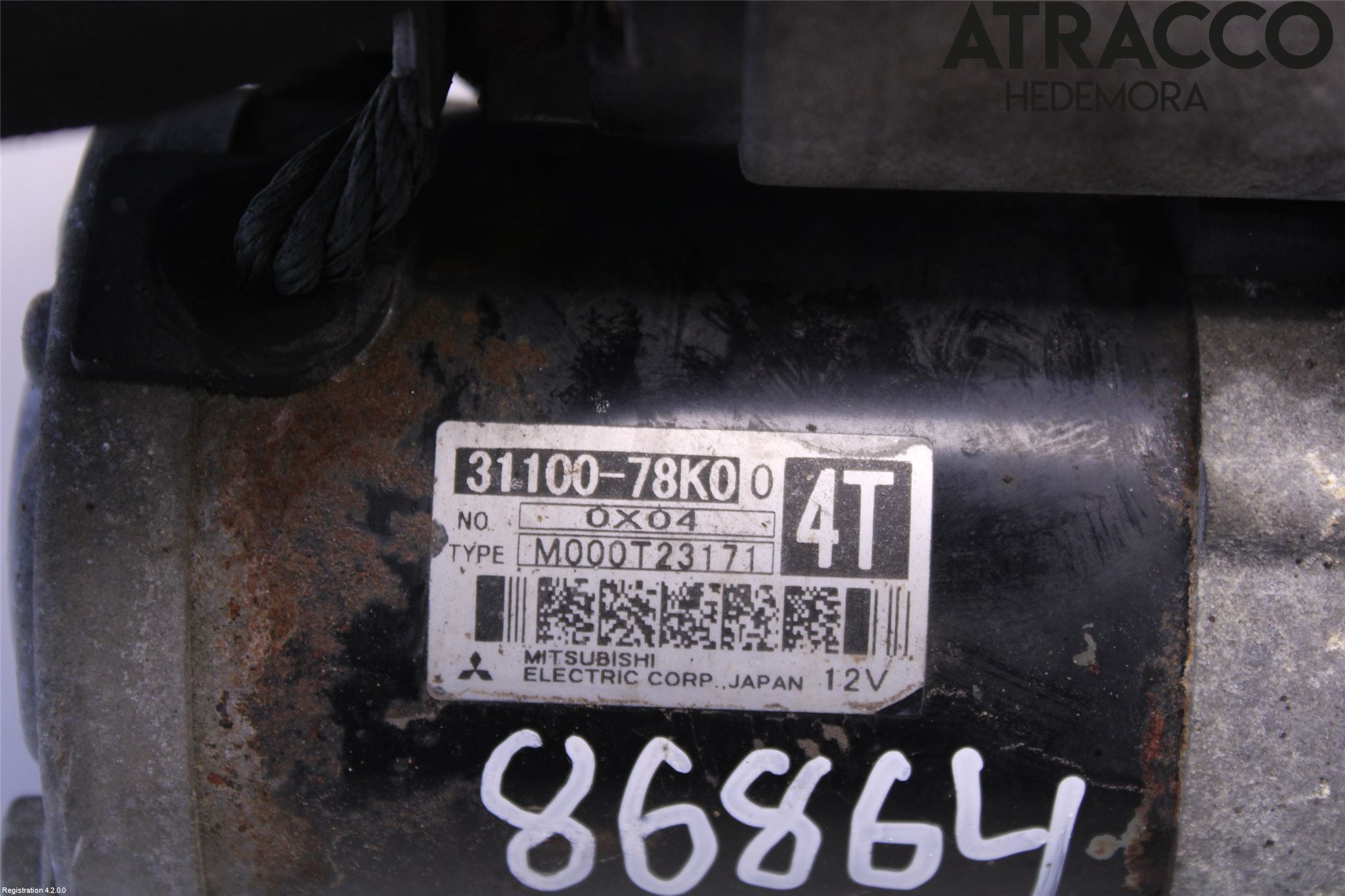 Suzuki KIZASHI Startmotor