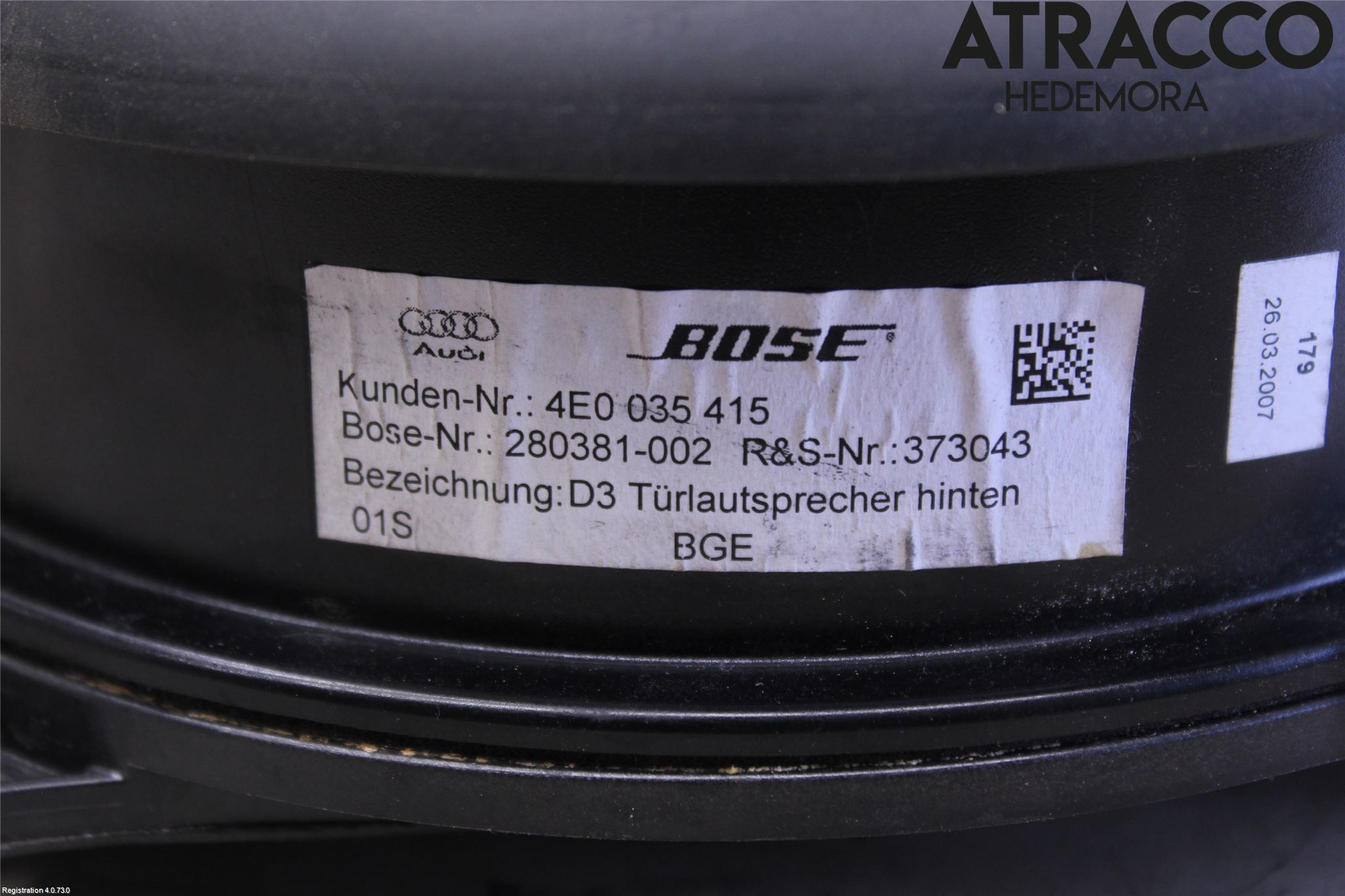 Audi A8/S8 4E  02-09 Högtalare