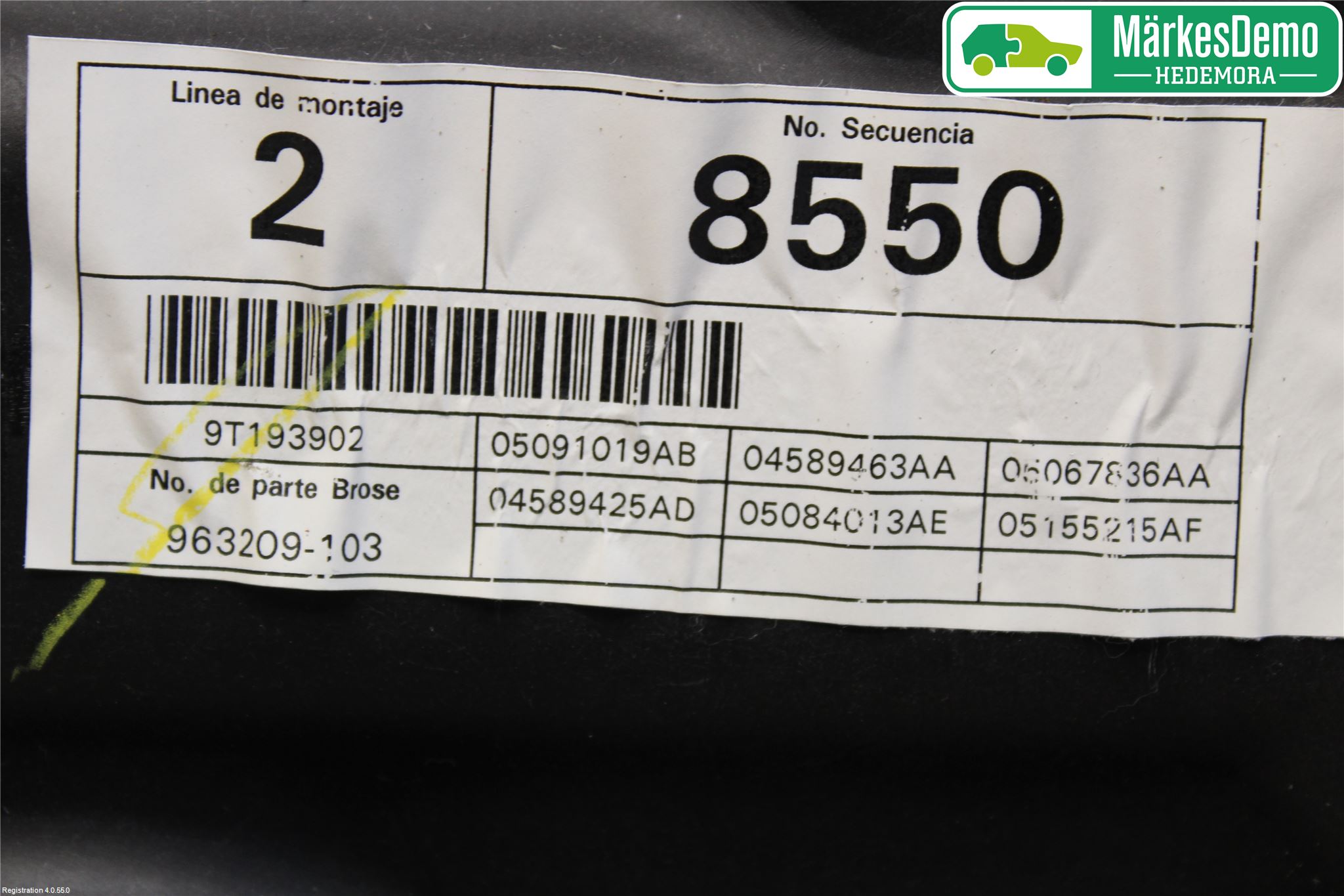 Dodge JOURNEY Fönsterhiss El Kompl