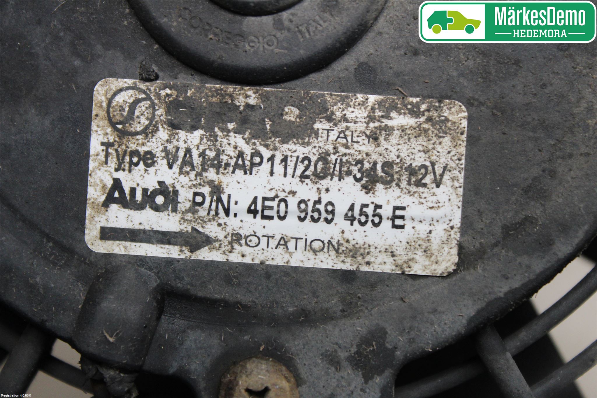 Audi A4/S4 05-07 Kylfläkt El