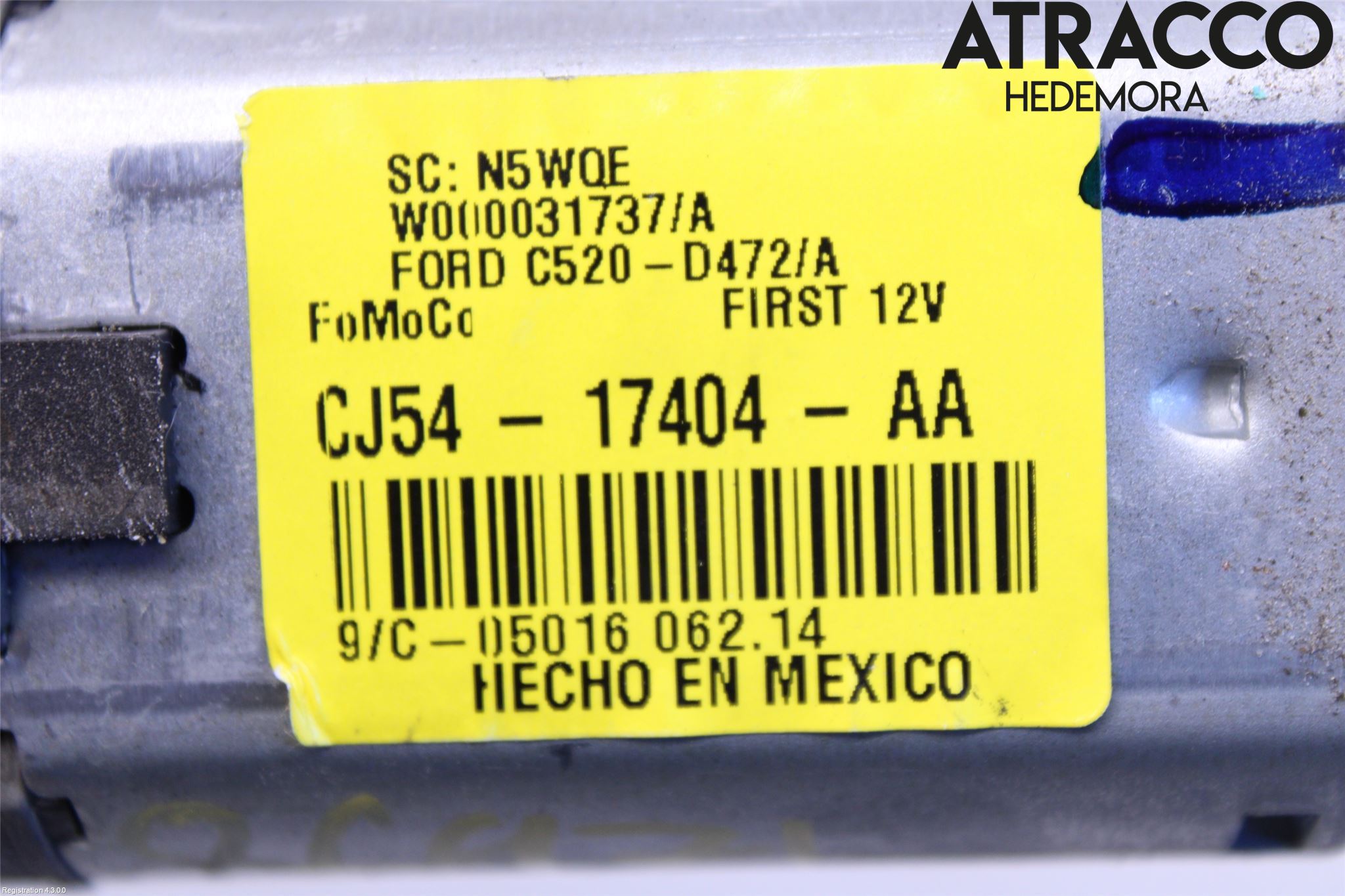 Ford KUGA 13-16 Torkarmotor Baklucka