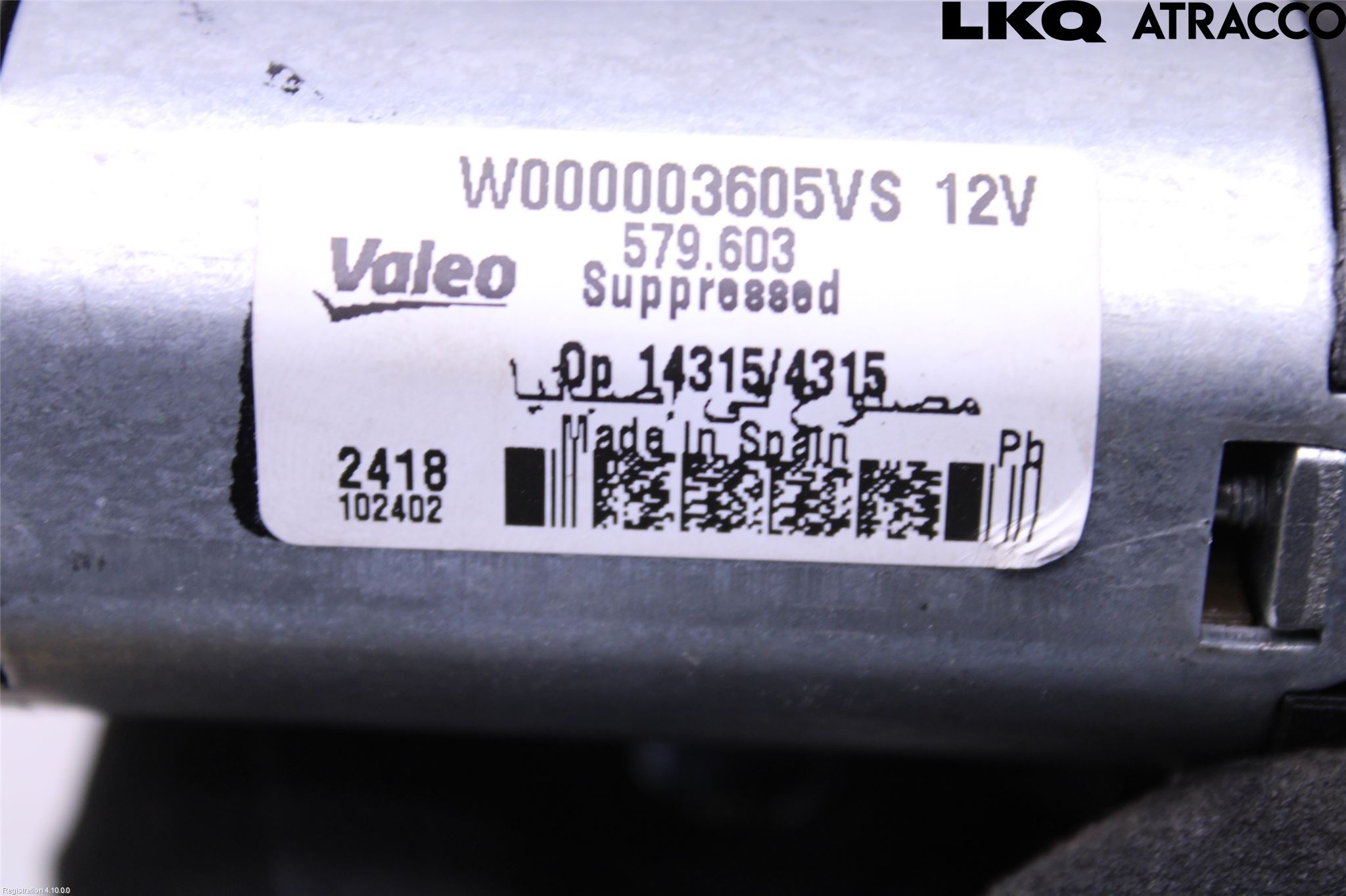 Audi A4 12-15 Torkarmotor Baklucka