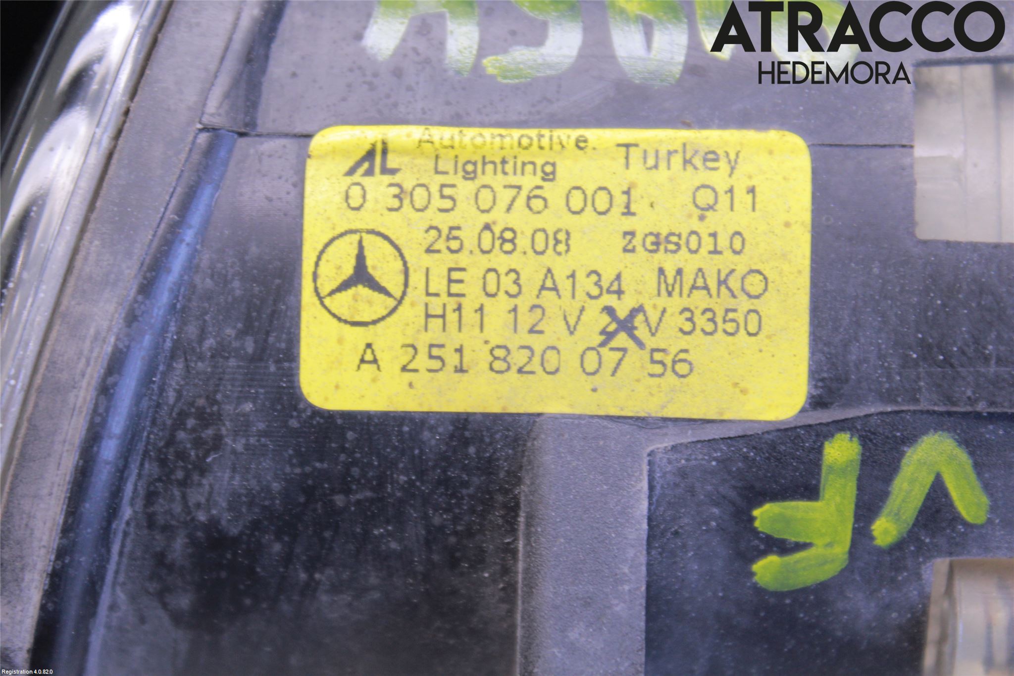 Mercedes-Benz MB C-KLASS (W204) 07-15 Dimljus-Varselljus Fram
