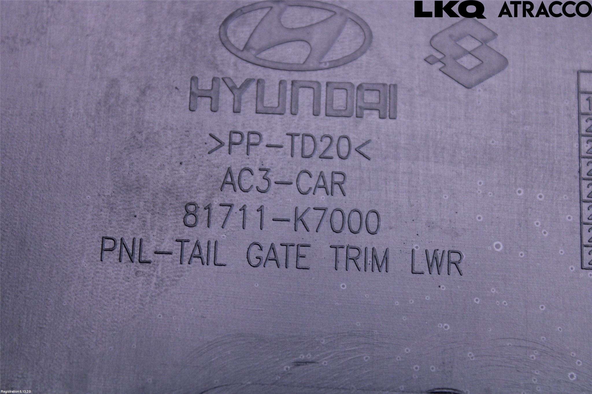 Hyundai i10 LA 20- Inredning Bakluckeklädsel