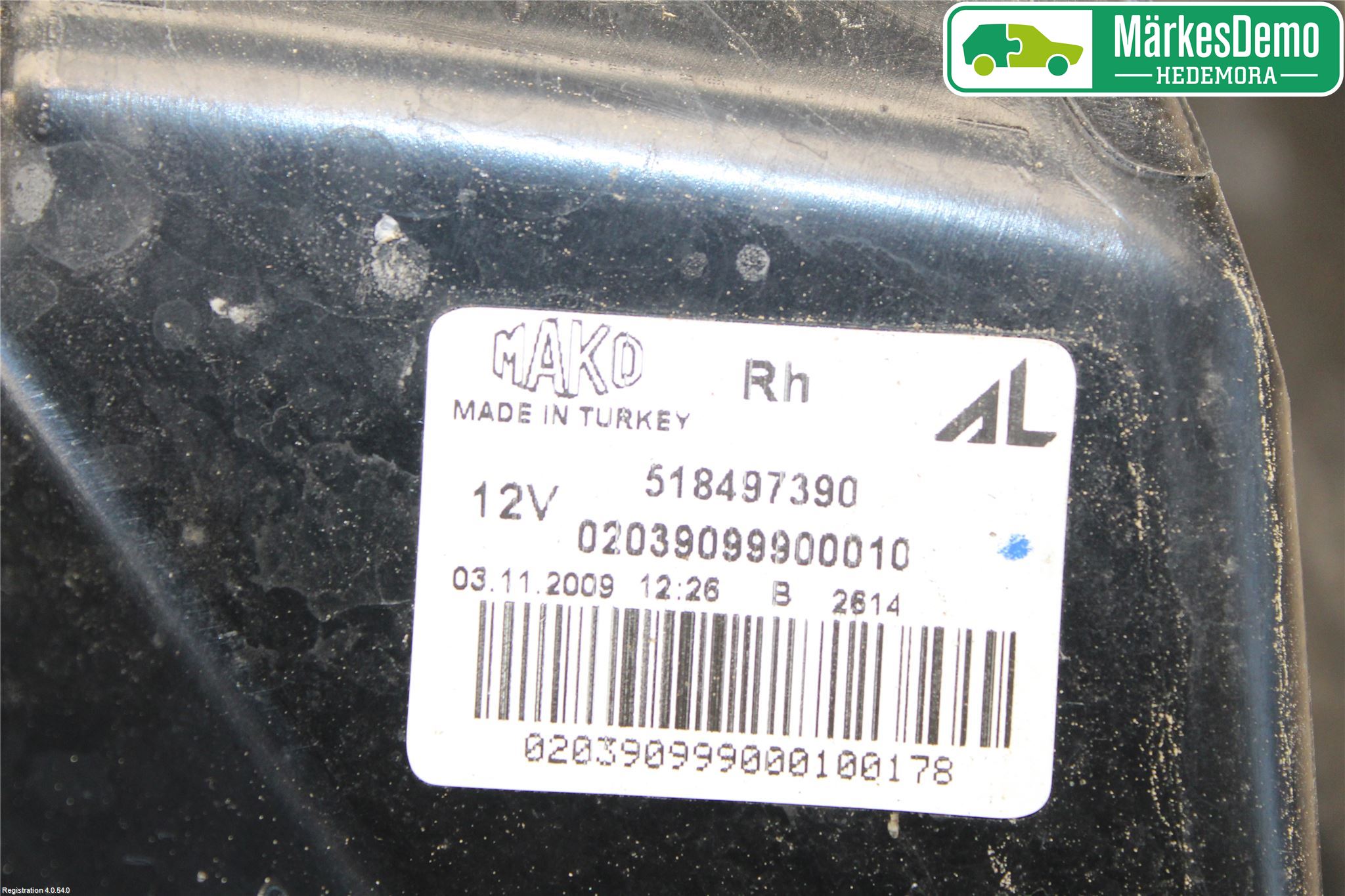 Fiat PUNTO EVO 10-12 Bakljus Höger