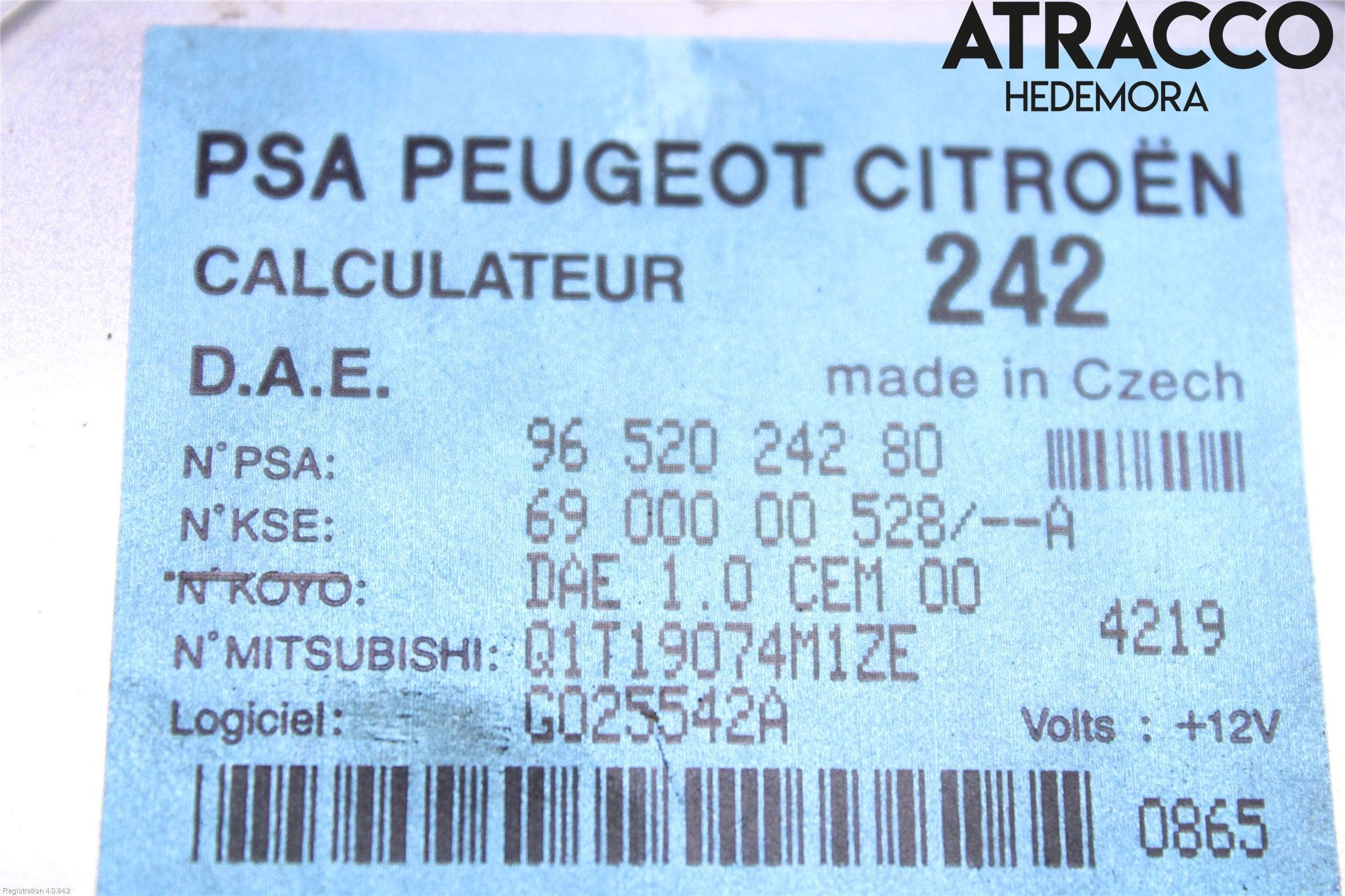 Citroen C2 Styrenhet Styrservo