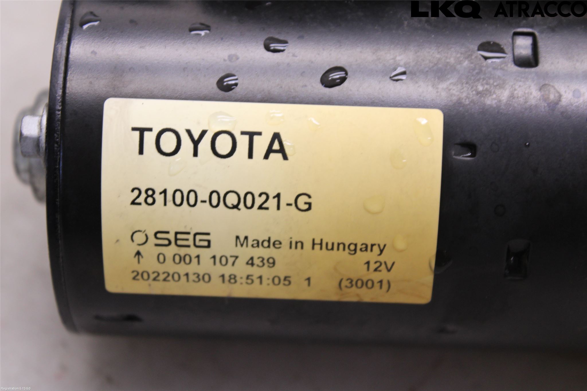 Toyota AYGO 06-14 Startmotor