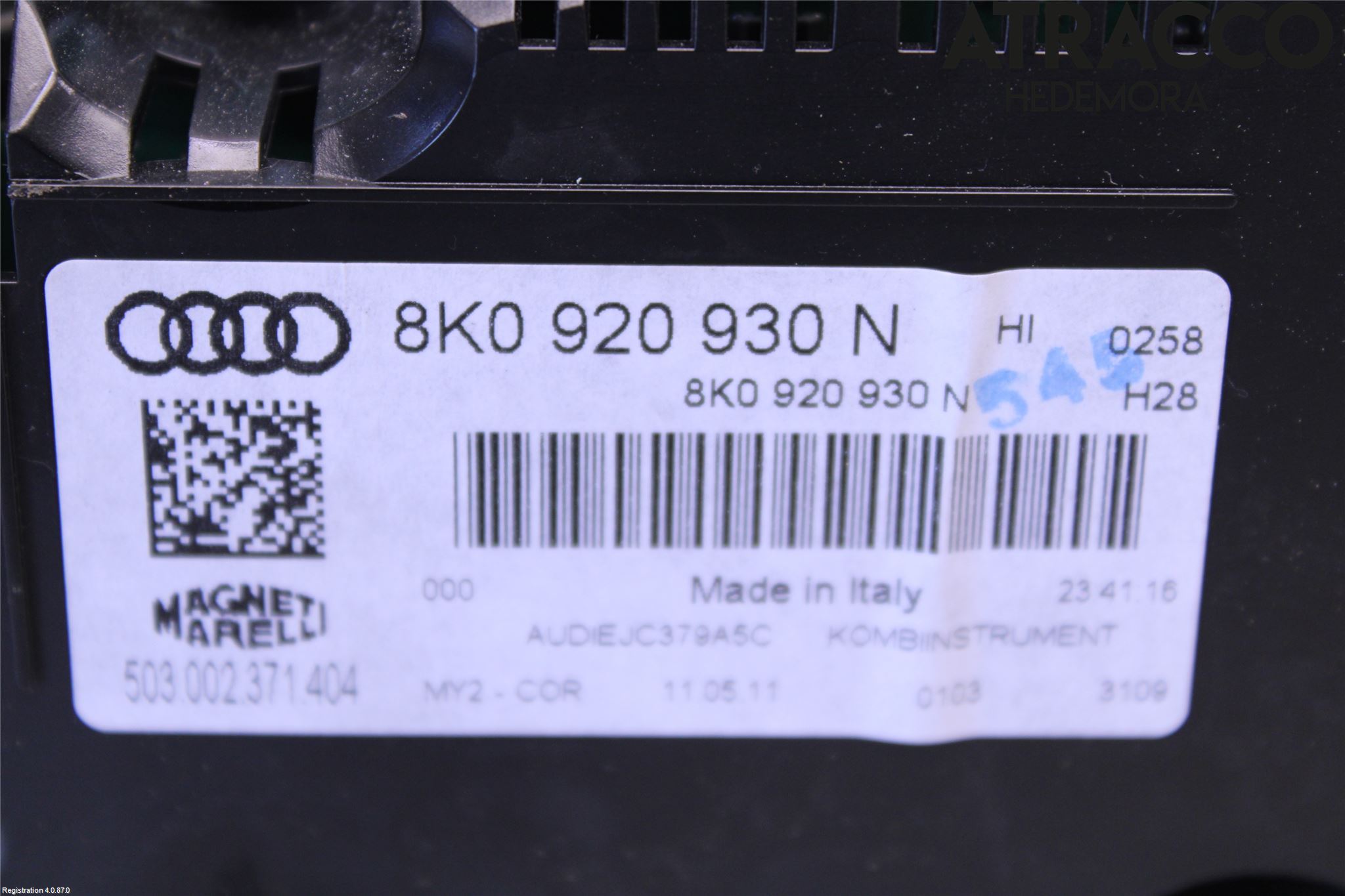 Audi A4/S4 08-11 Instrument Komb