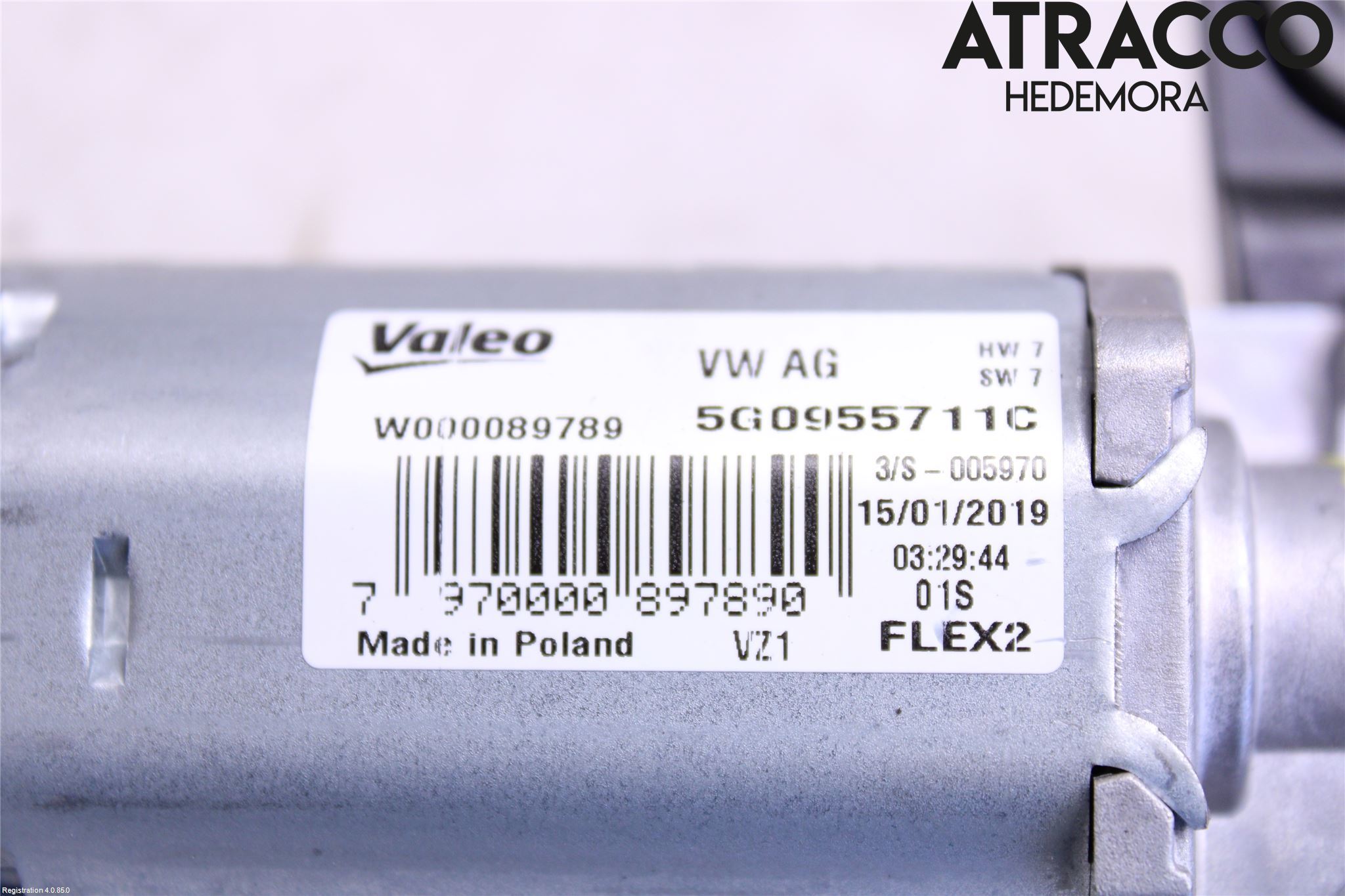 Volkswagen VW PASSAT 15-19 Torkarmotor Baklucka