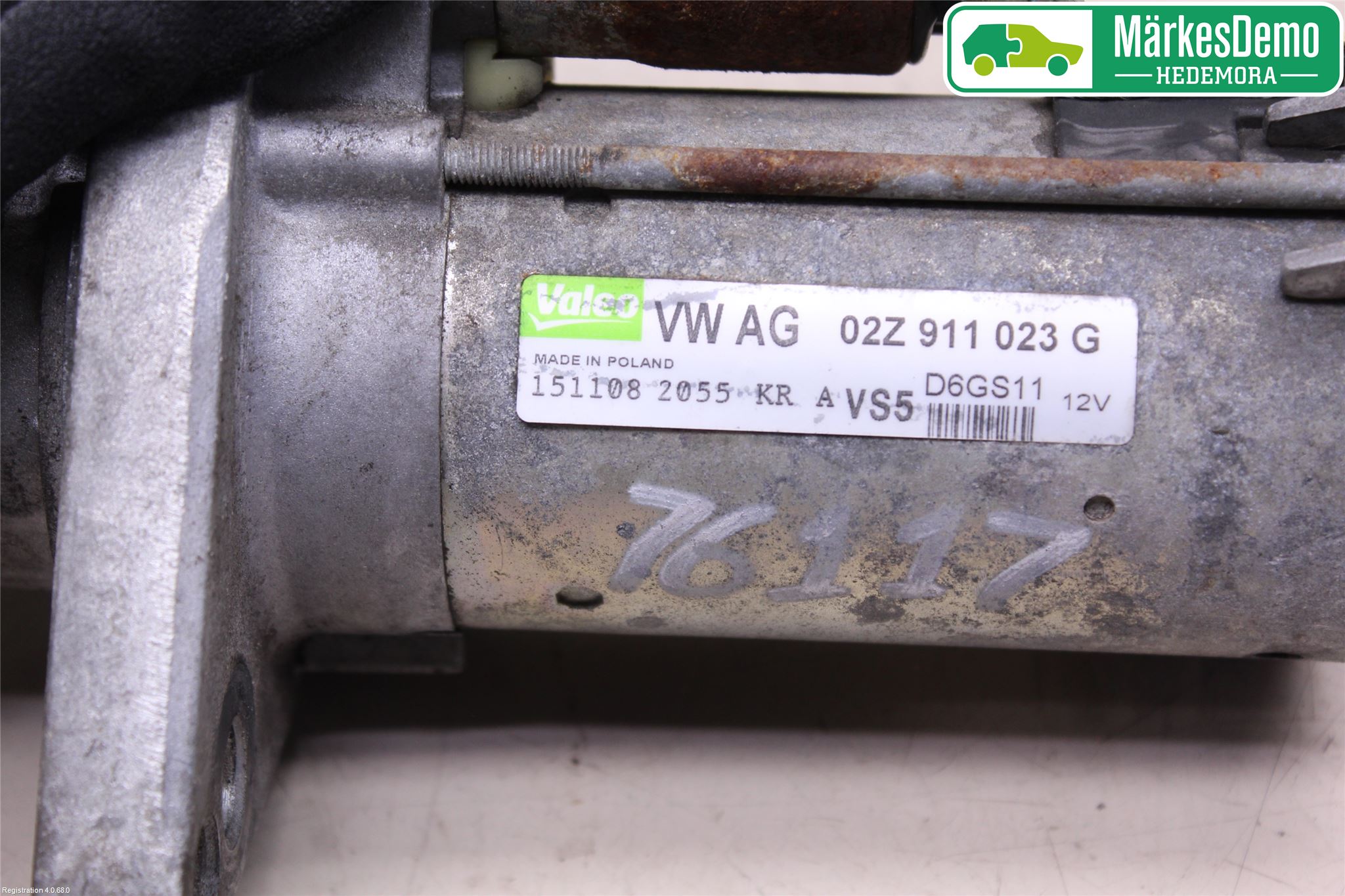 Volkswagen VW GOLF VI 09-13 Startmotor