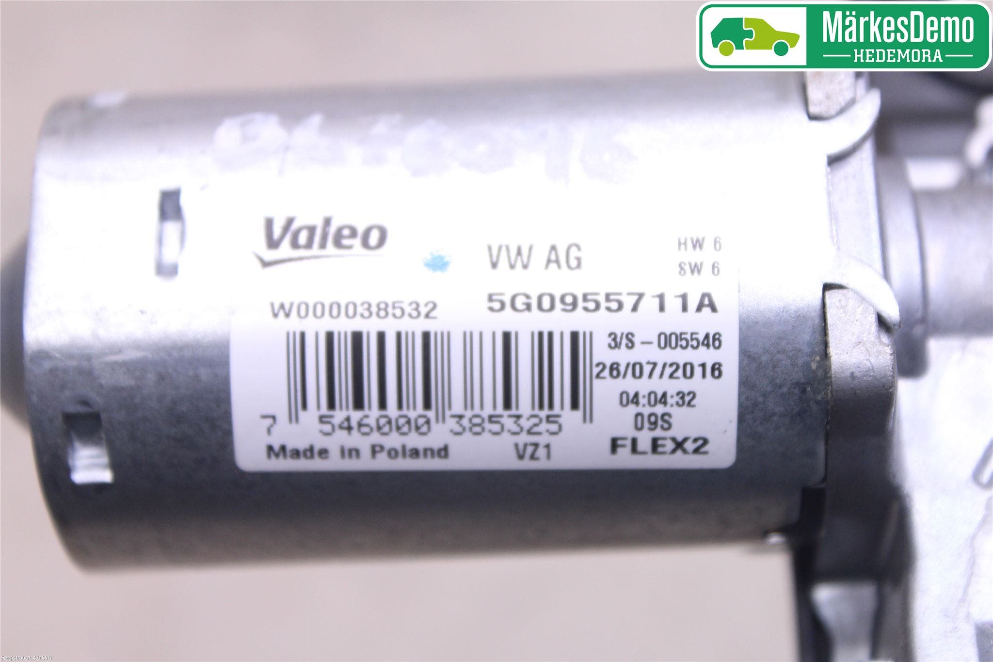 Volkswagen VW GOLF / E-GOLF VII 13-20 Torkarmotor Baklucka