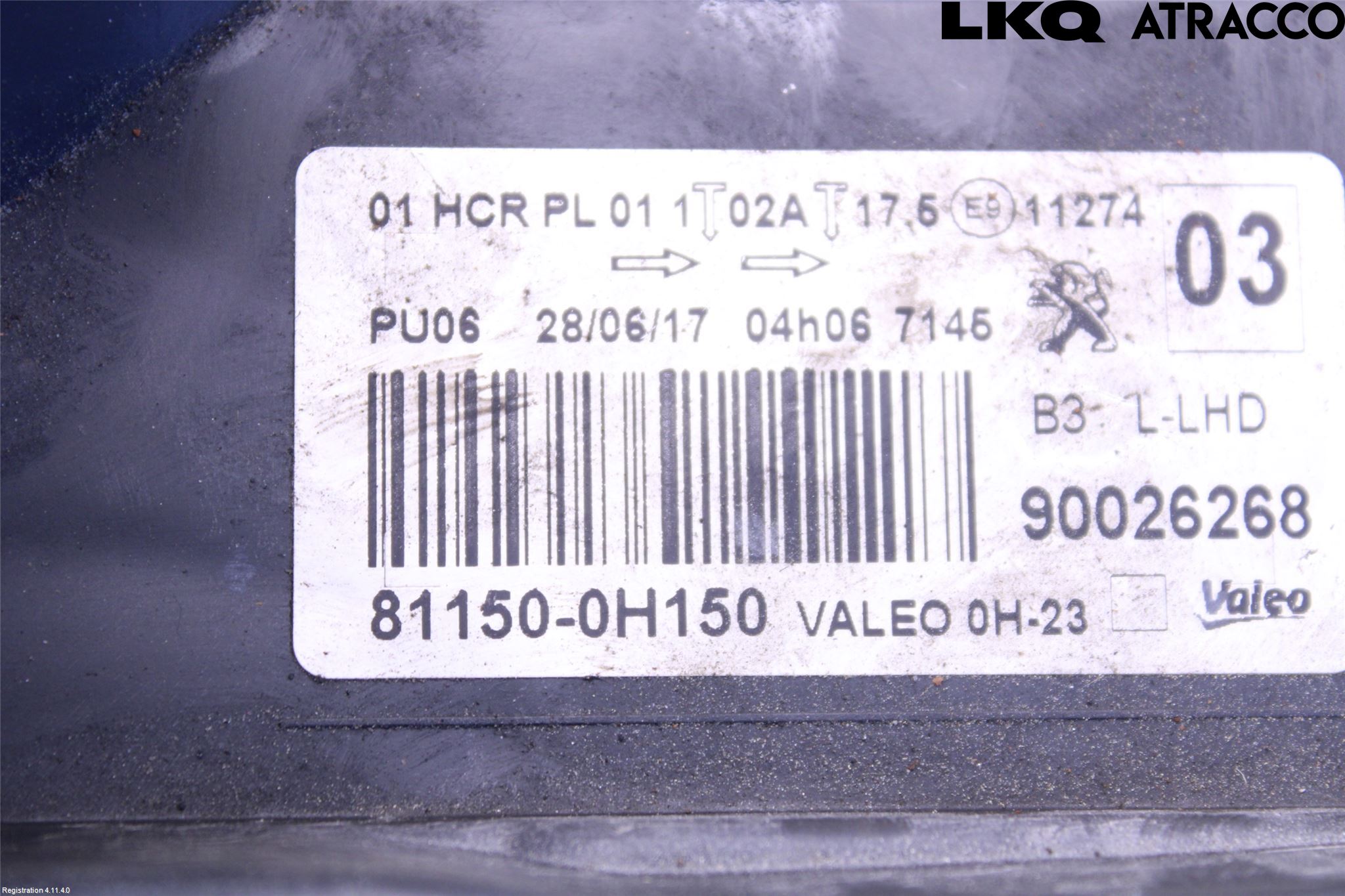 Peugeot 108 15-22 Strålkastare Vänster