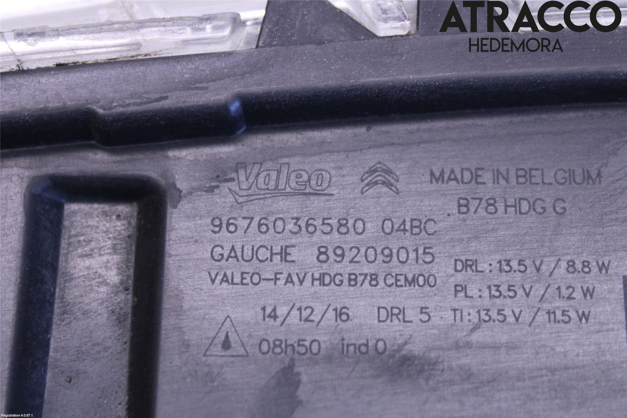 Citroen C4 GRAND PICASSO 14-18 Positionsljus Fram Vä