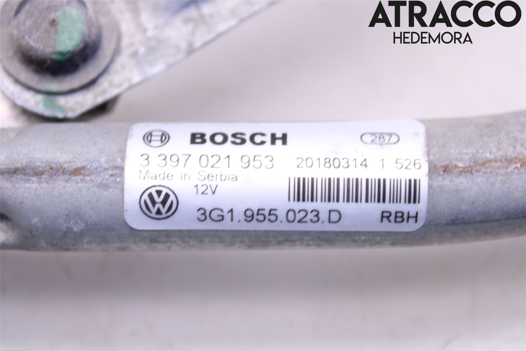 Volkswagen VW PASSAT 15-19 Torkarmekanism Vindruta