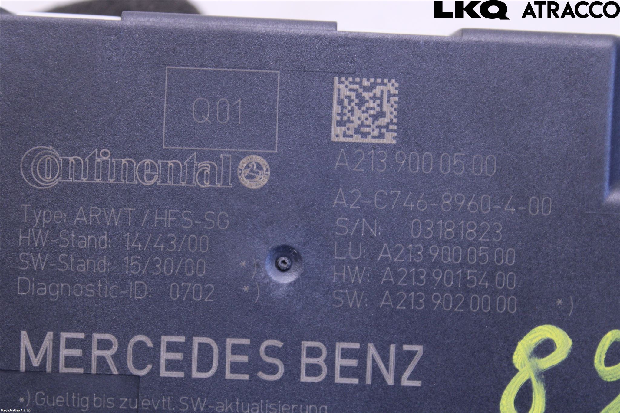 Mercedes-Benz MB E-KLASS (W213) 16-23 Styrenhet Baklucka