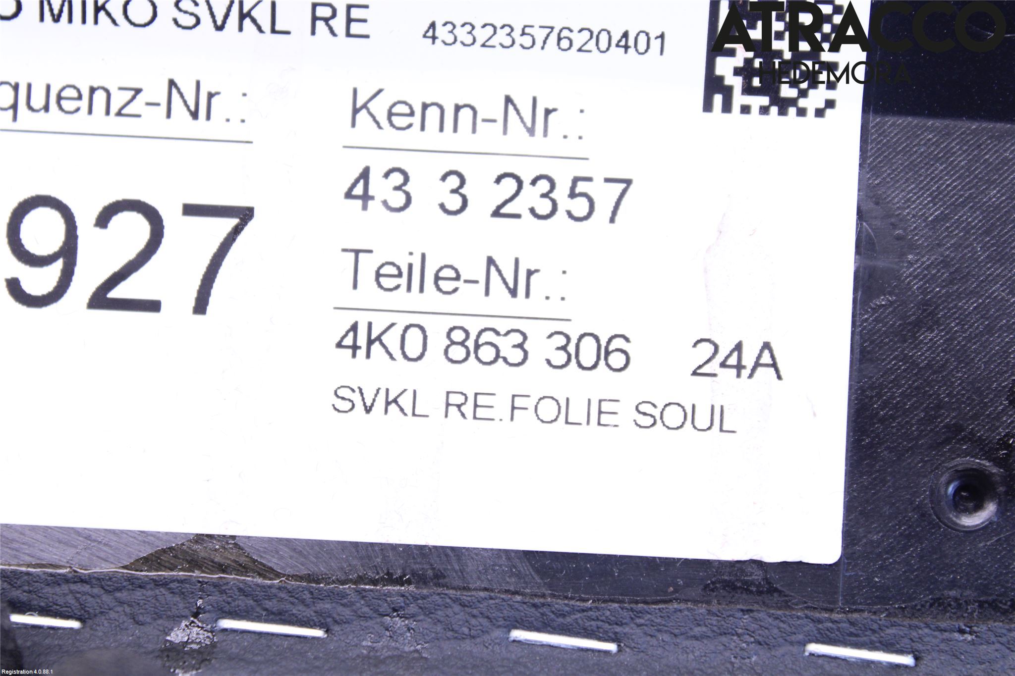 Audi A6 F2/C8 19- Inr Tunnelfack