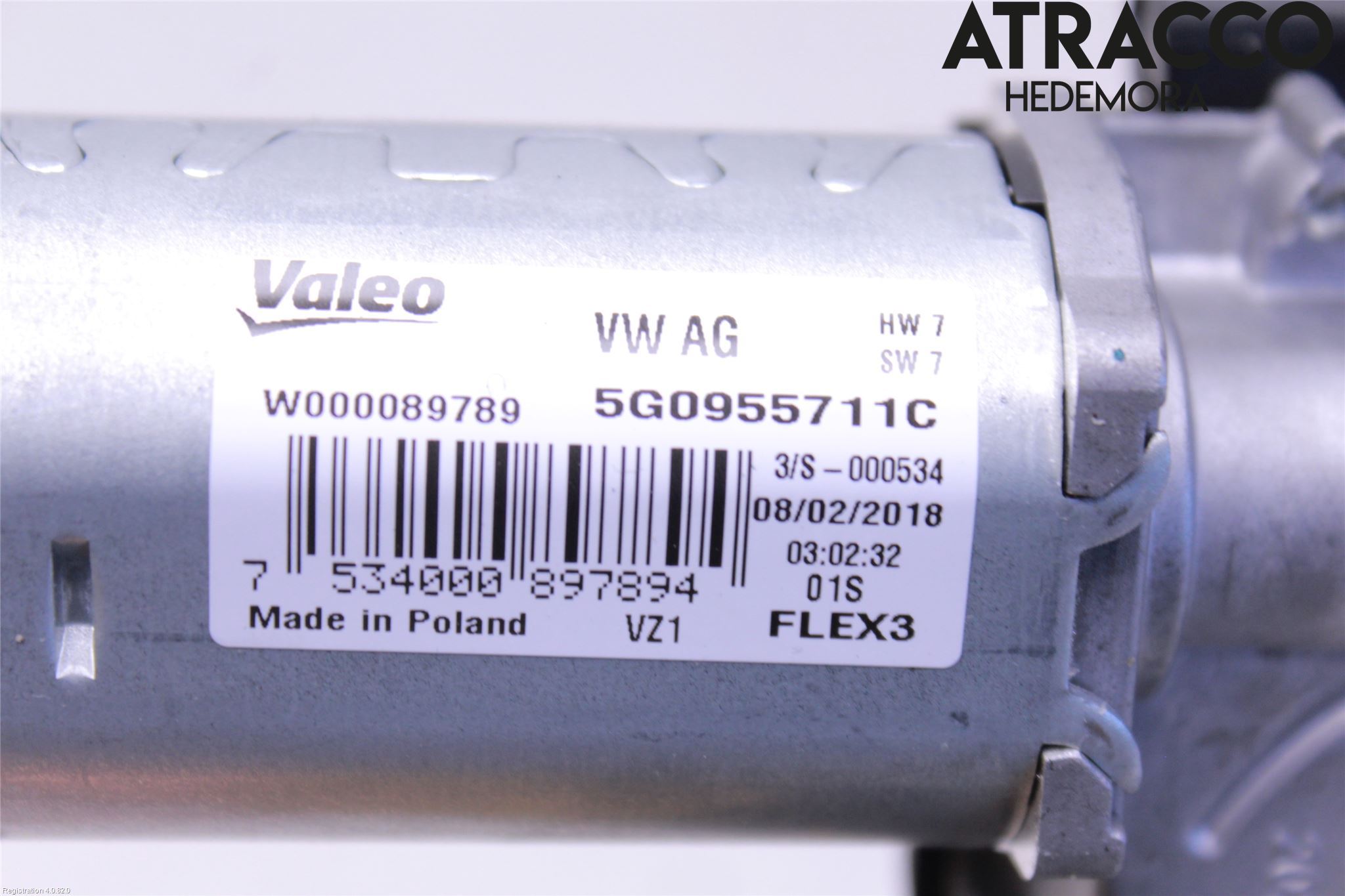Volkswagen VW PASSAT 15-19 Torkarmotor Baklucka