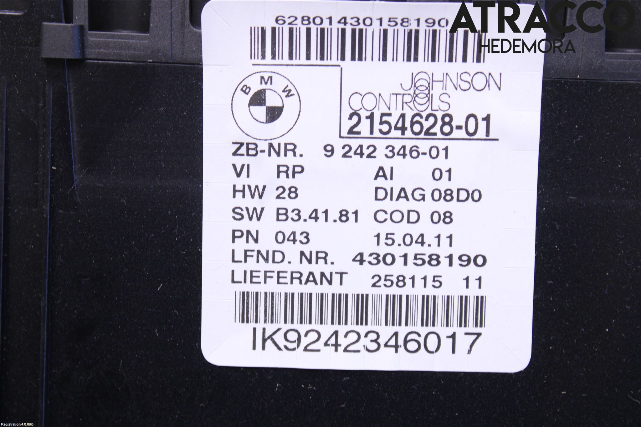 BMW X1 E84 10-15 Instrument Komb