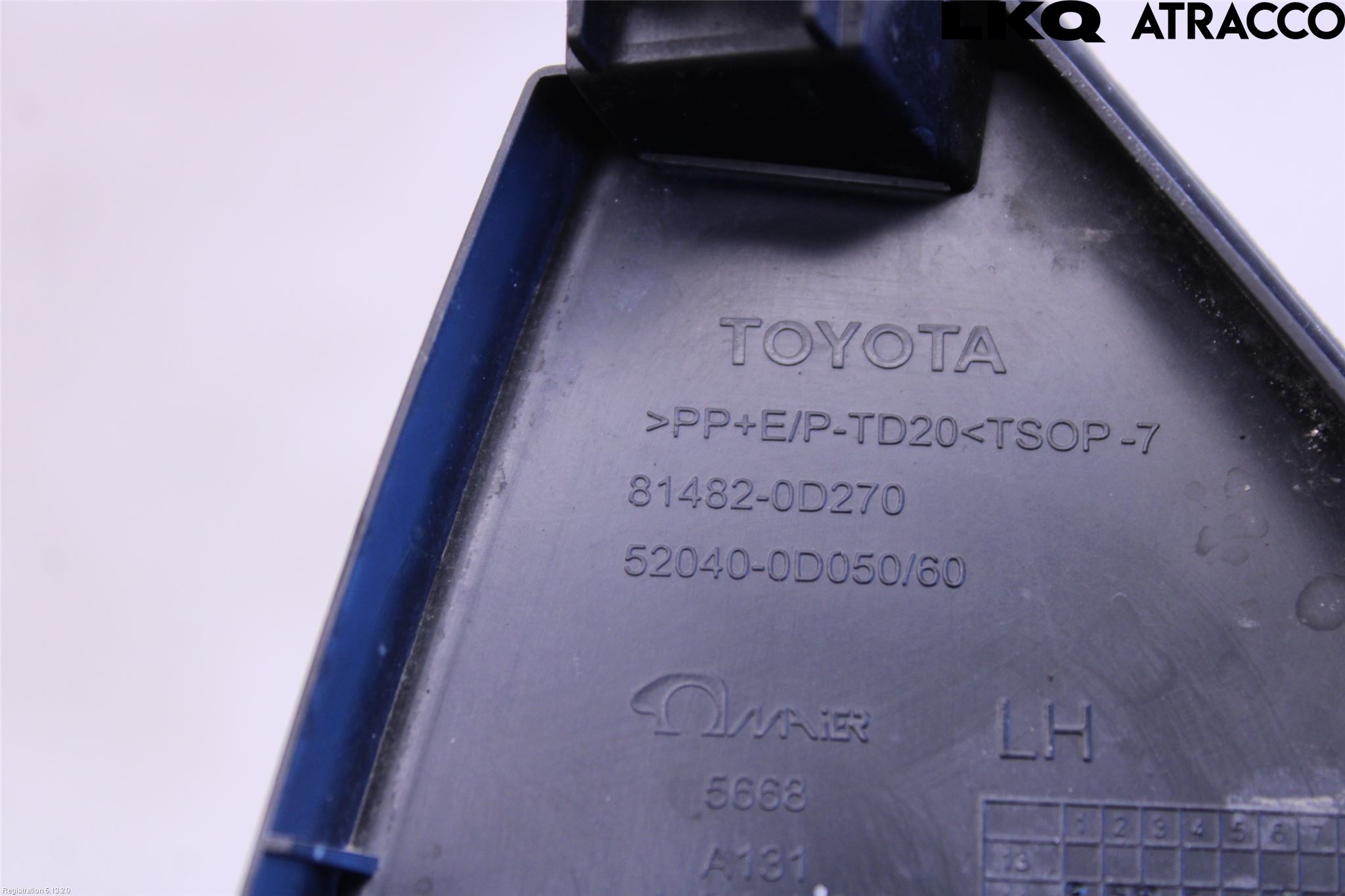 Toyota YARIS XP130 15-20 Dimljussarg Fram
