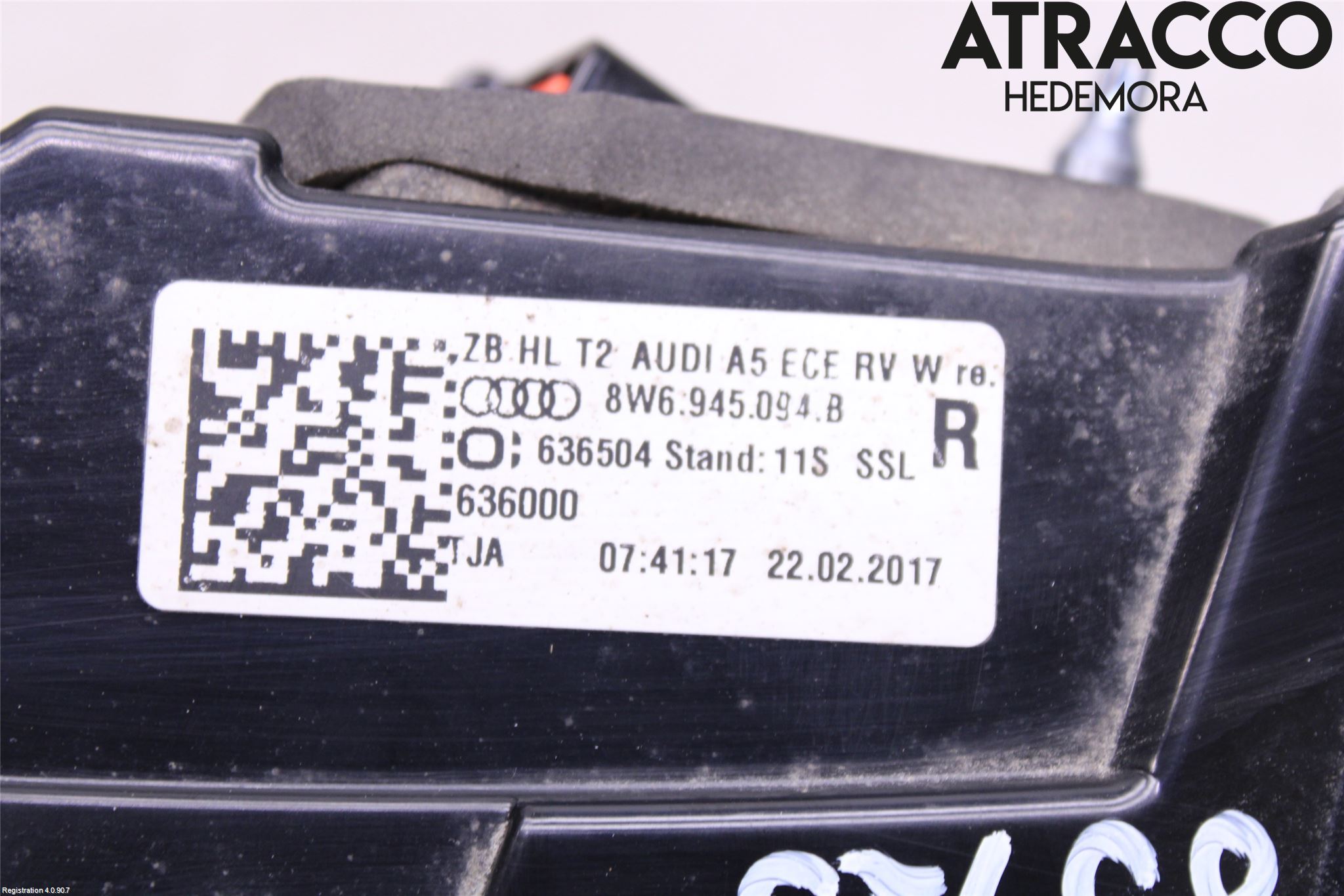 Audi A5 17- Bakljus Lucka Hö