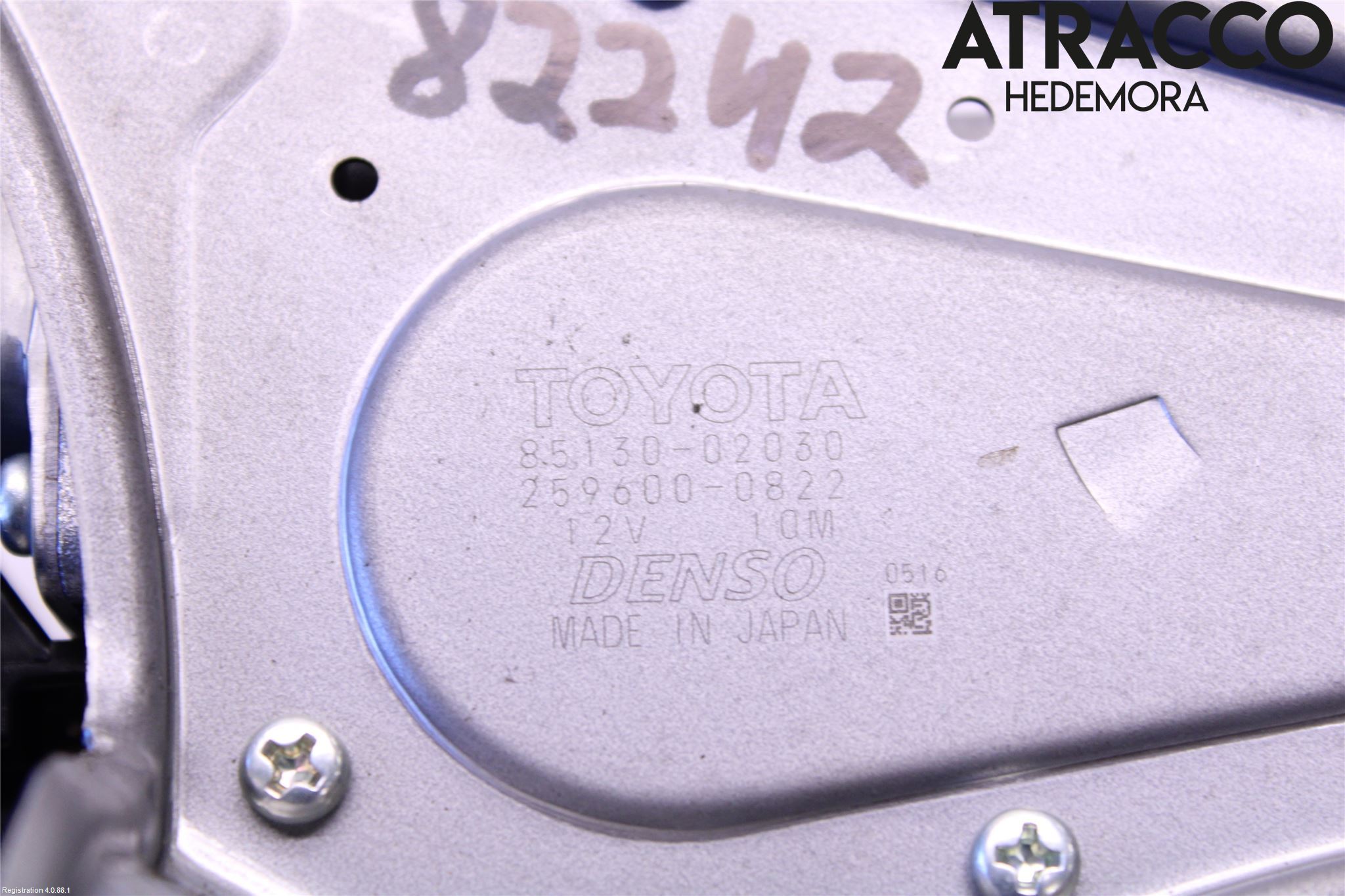 Toyota AURIS 10-12 Torkarmotor Baklucka