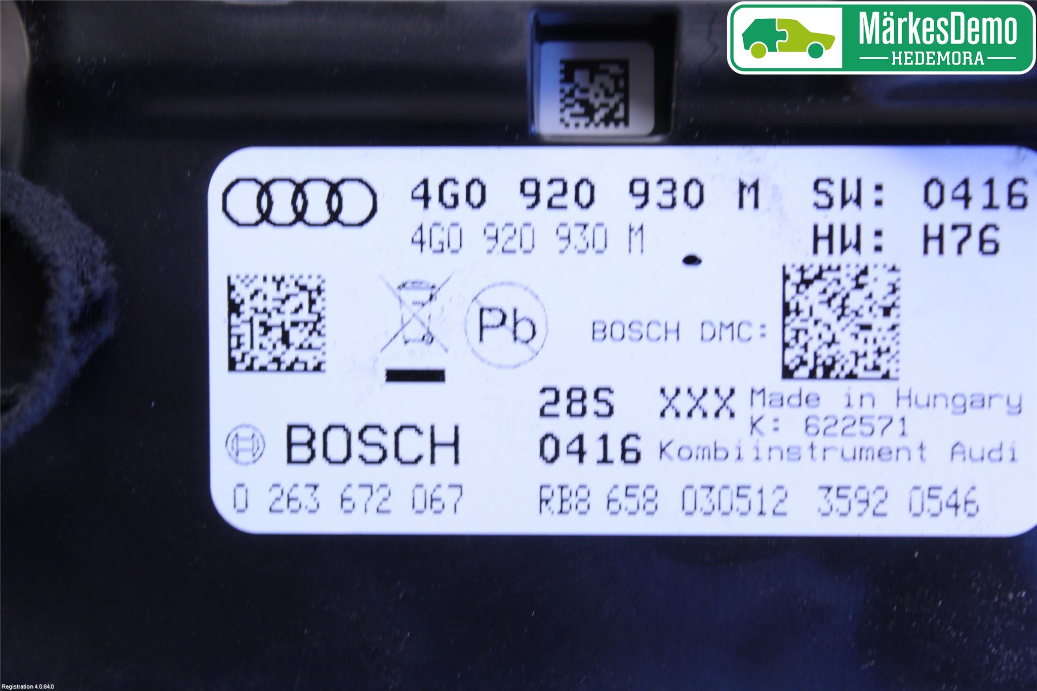 Audi A6/S6 4G 11-18 Instrument Komb