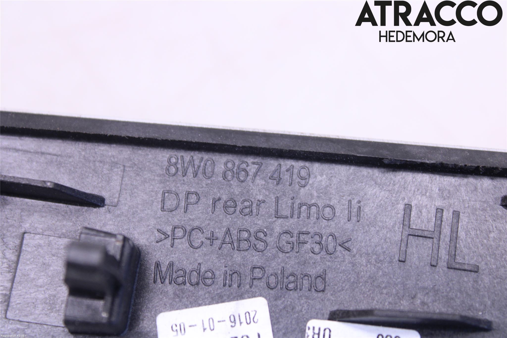 Audi A4/S4 B9 16-19 Dörr Dekorlist Bak Vä