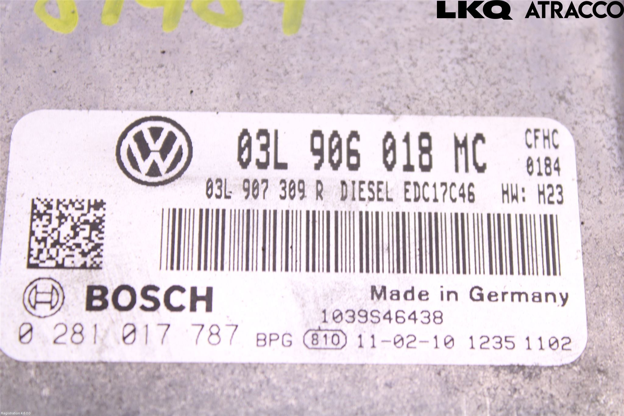 Volkswagen VW CADDY 11-15 Styrenhet Inspump Diesel
