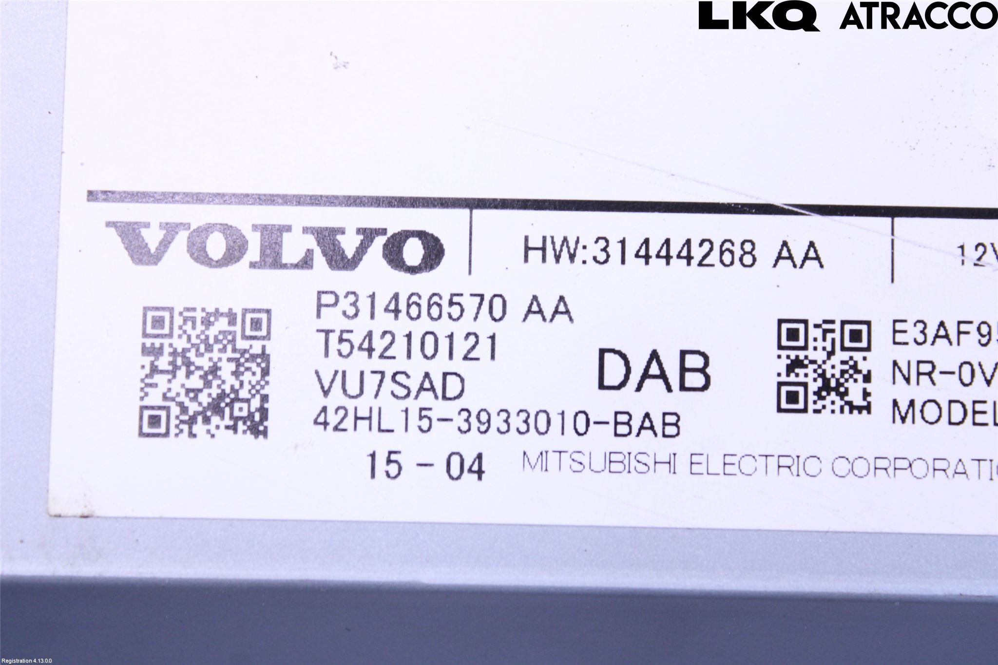 Volvo XC90/RECHARGE 16- Cd Radio - Multimediapanel