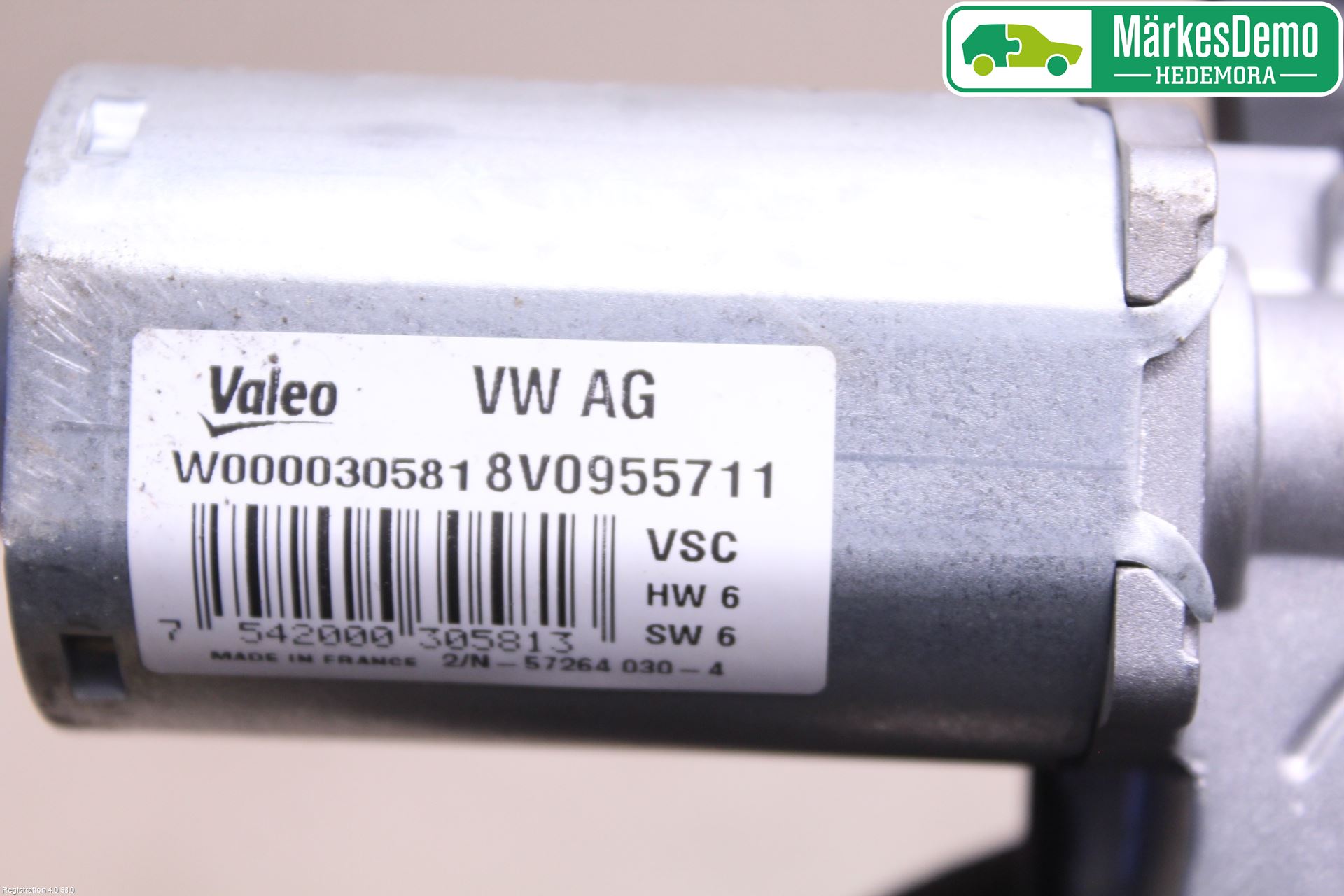 Audi A3/S3 8V 13-20 Torkarmotor Baklucka