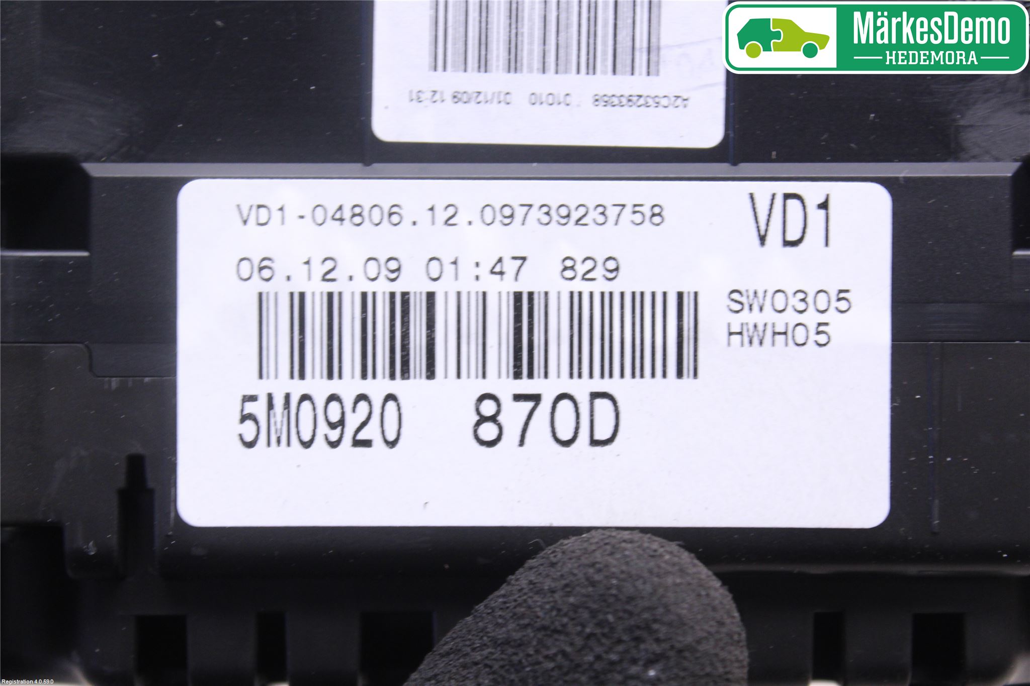 Volkswagen VW GOLF PLUS/CROSS GOLF 04-14 Instrument Komb