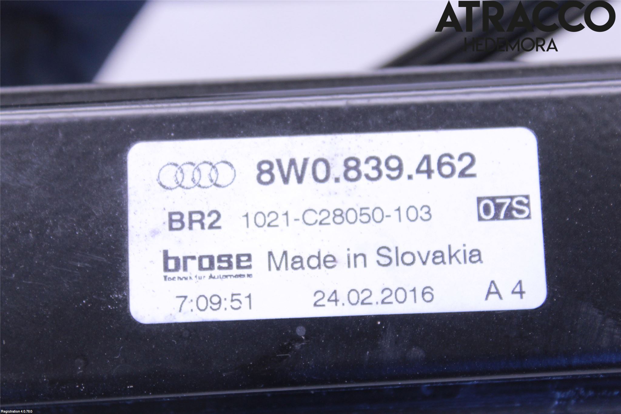 Audi A4/S4 B9 16-19 Fönsterhiss El Kompl