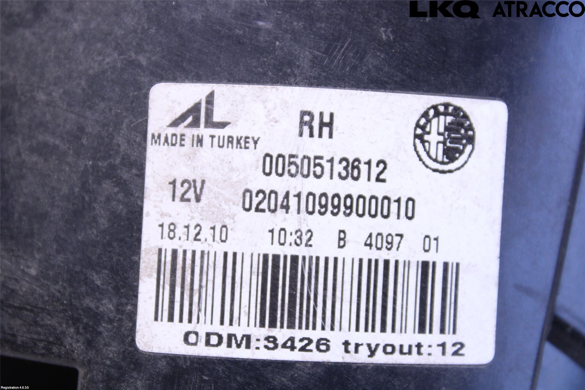 Alfa GIULIETTA Bakljus Lucka Hö