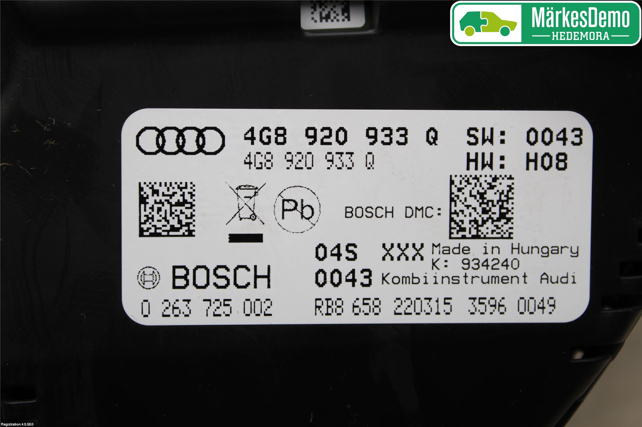 Audi A6/S6 4G 11-18 Instrument Komb