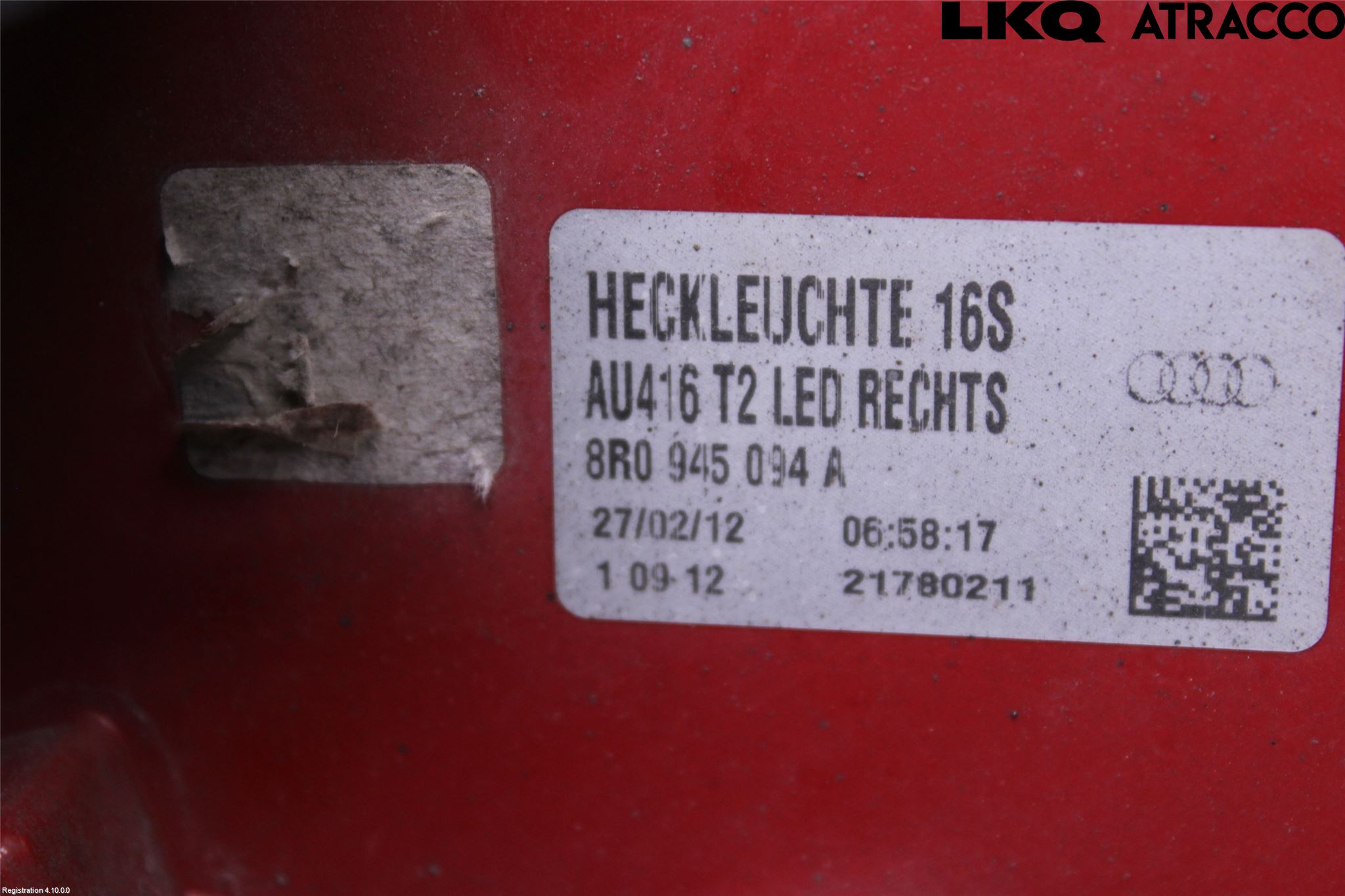 Audi Q5 09-16 Bakljus Höger