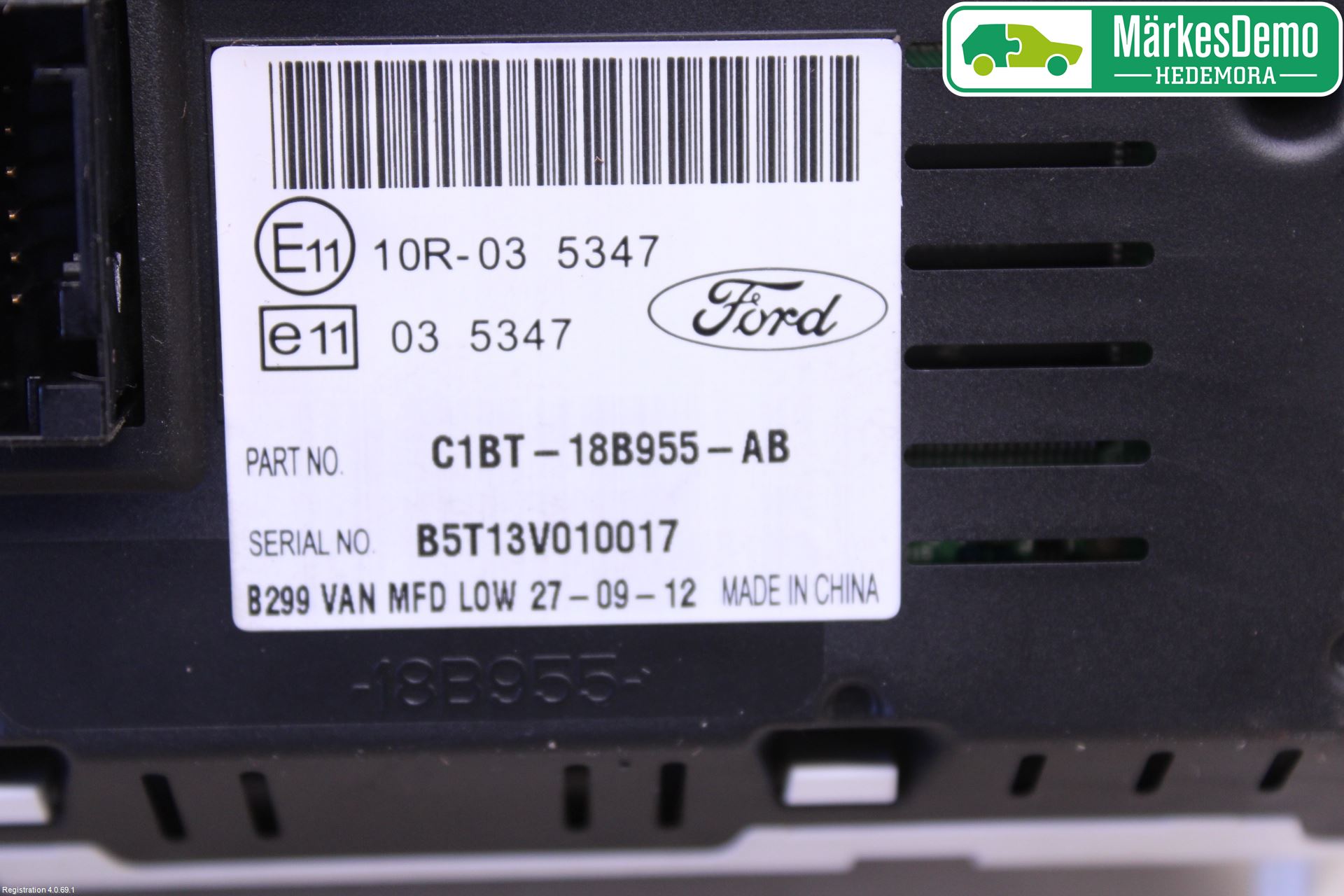 Ford FIESTA 13-17 Kontrolldisplay