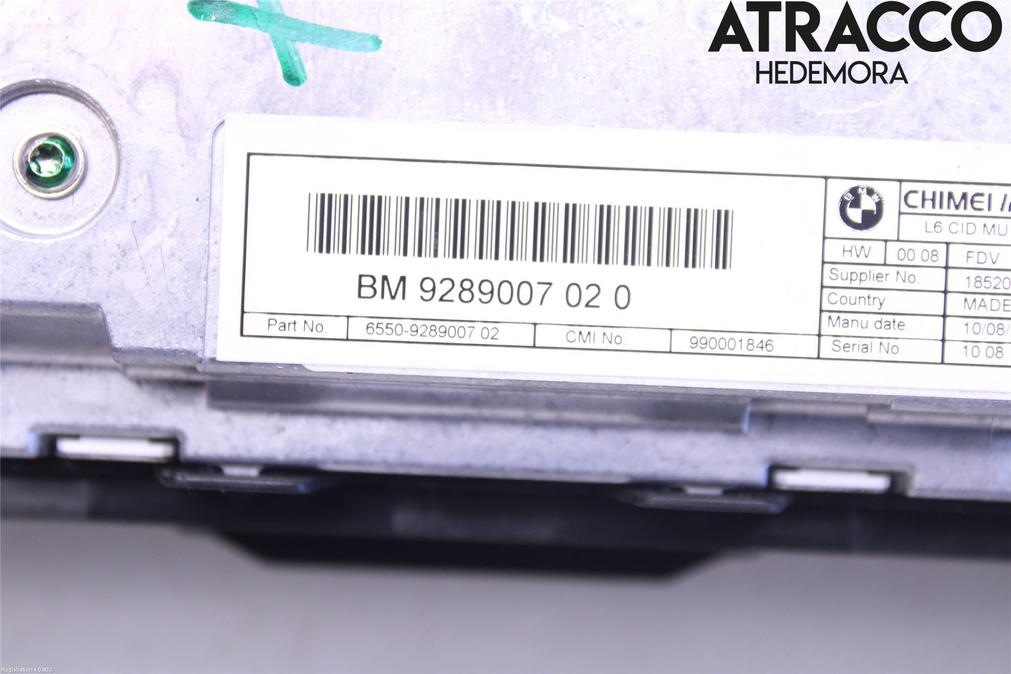 BMW 5 F10/F11/F18 09-17 Bildskärm