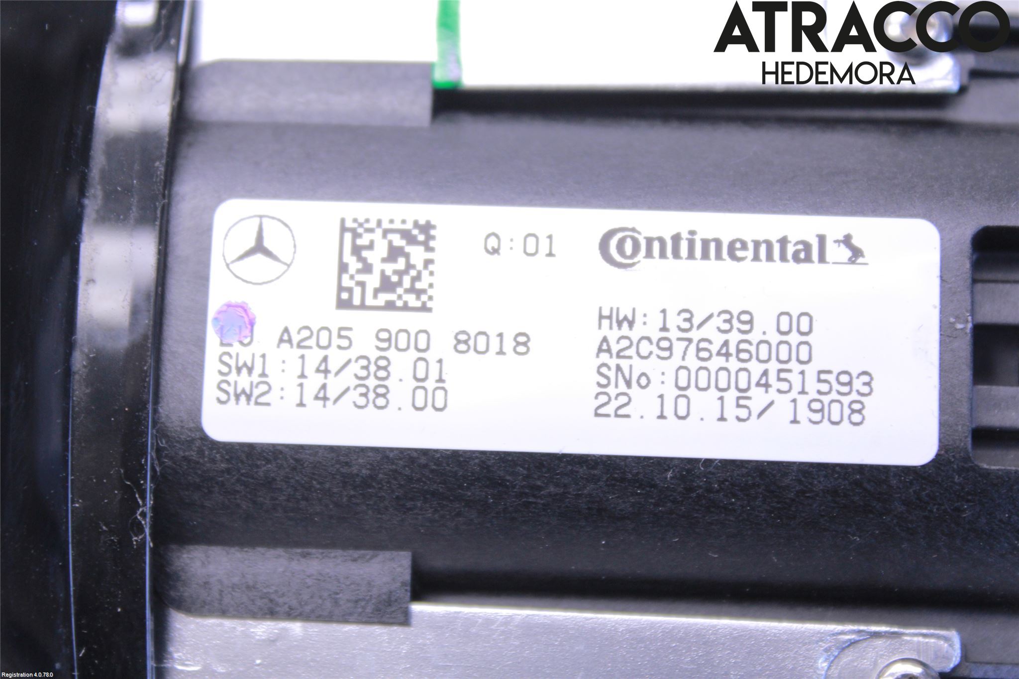 Mercedes-Benz MB C-KLASS (W205) 14-21 Strömställare Färddator