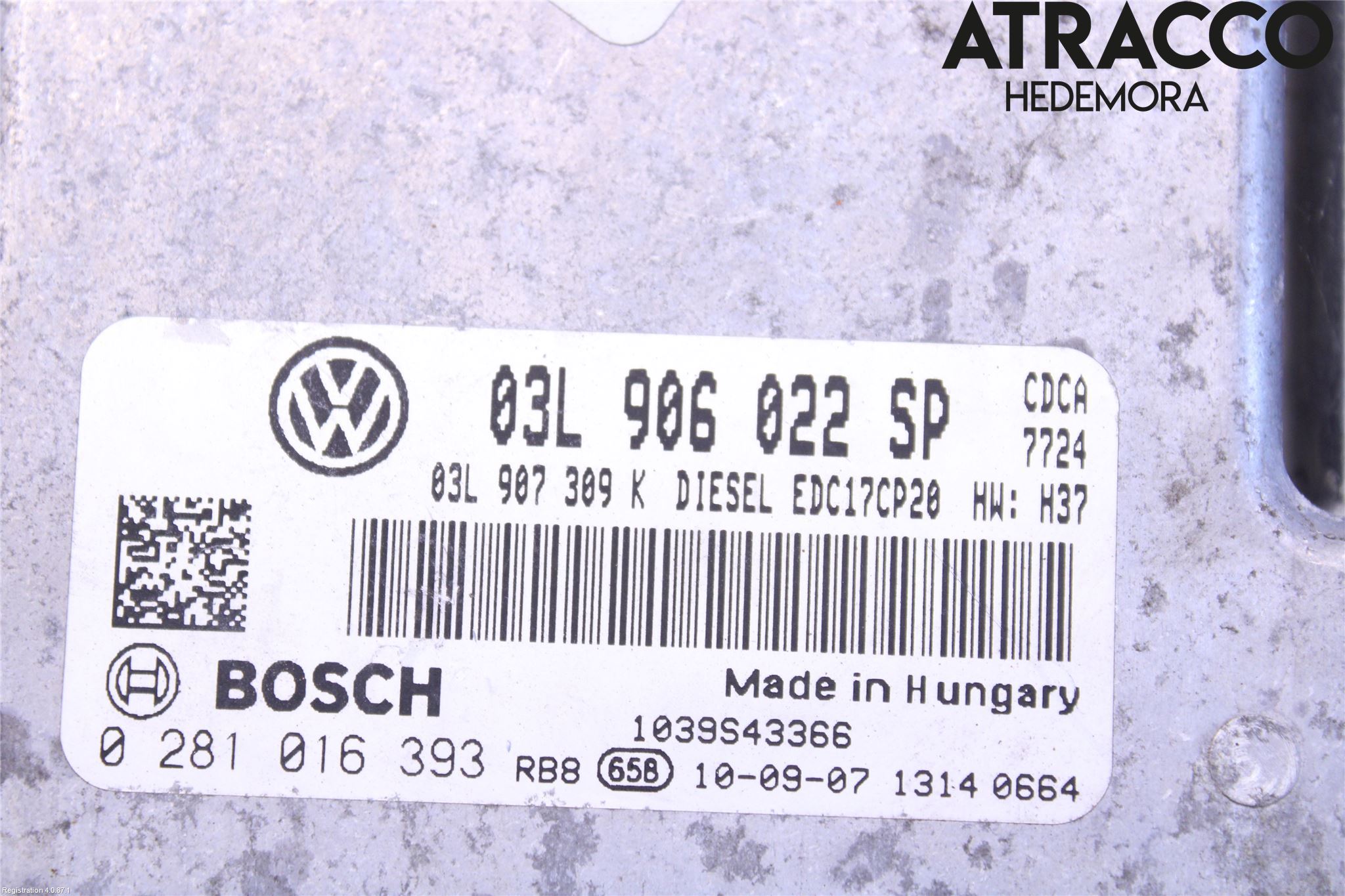 Volkswagen VW AMAROK 2H 10-22 Styrenhet Inspump Diesel