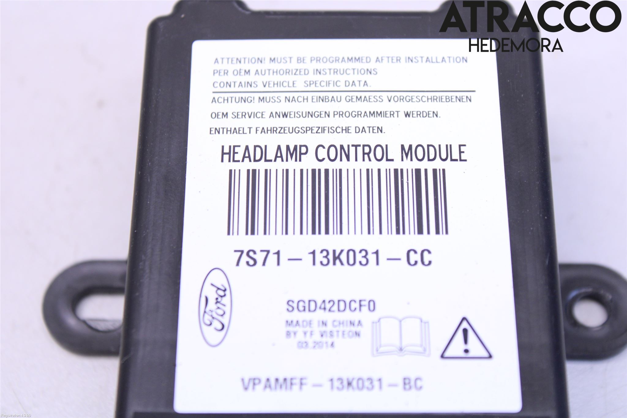 Ford KUGA 13-16 Styrenhet Strålkastare