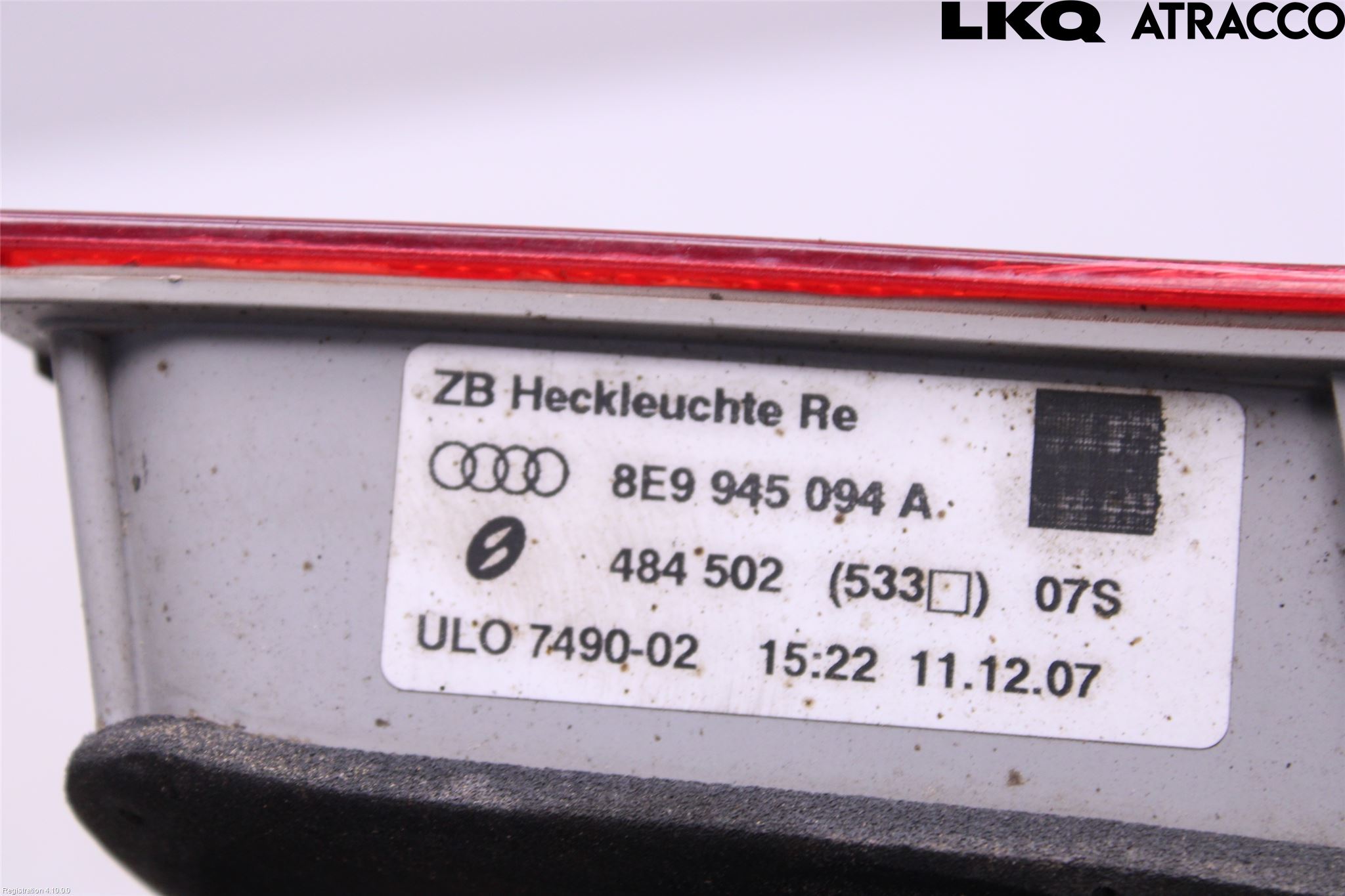 Audi A4/S4 05-07 Bakljus Lucka Hö