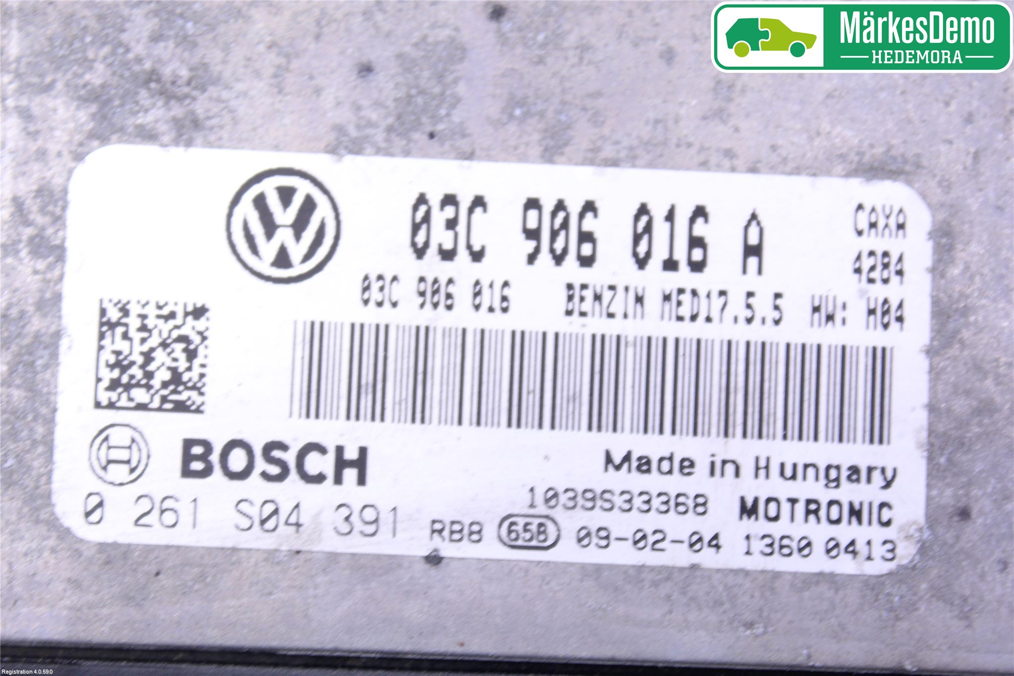 Volkswagen VW GOLF PLUS/CROSS GOLF 04-14 Styrenhet Insprut Bensin