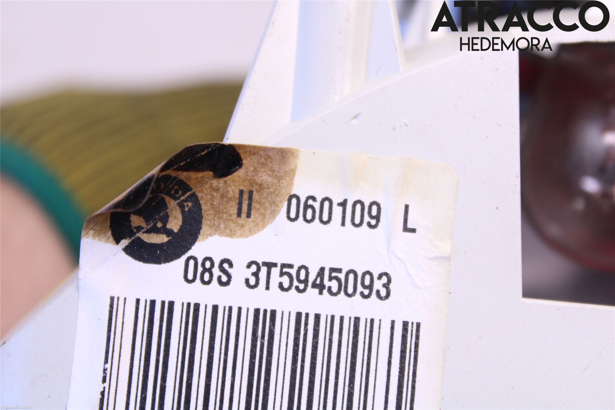 Skoda SUPERB 09-15 Bakljus Lucka Vä