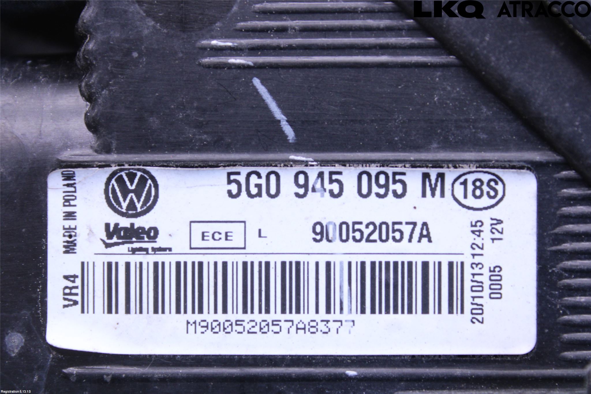 Volkswagen VW GOLF / E-GOLF VII 13-20 Bakljus Vänster