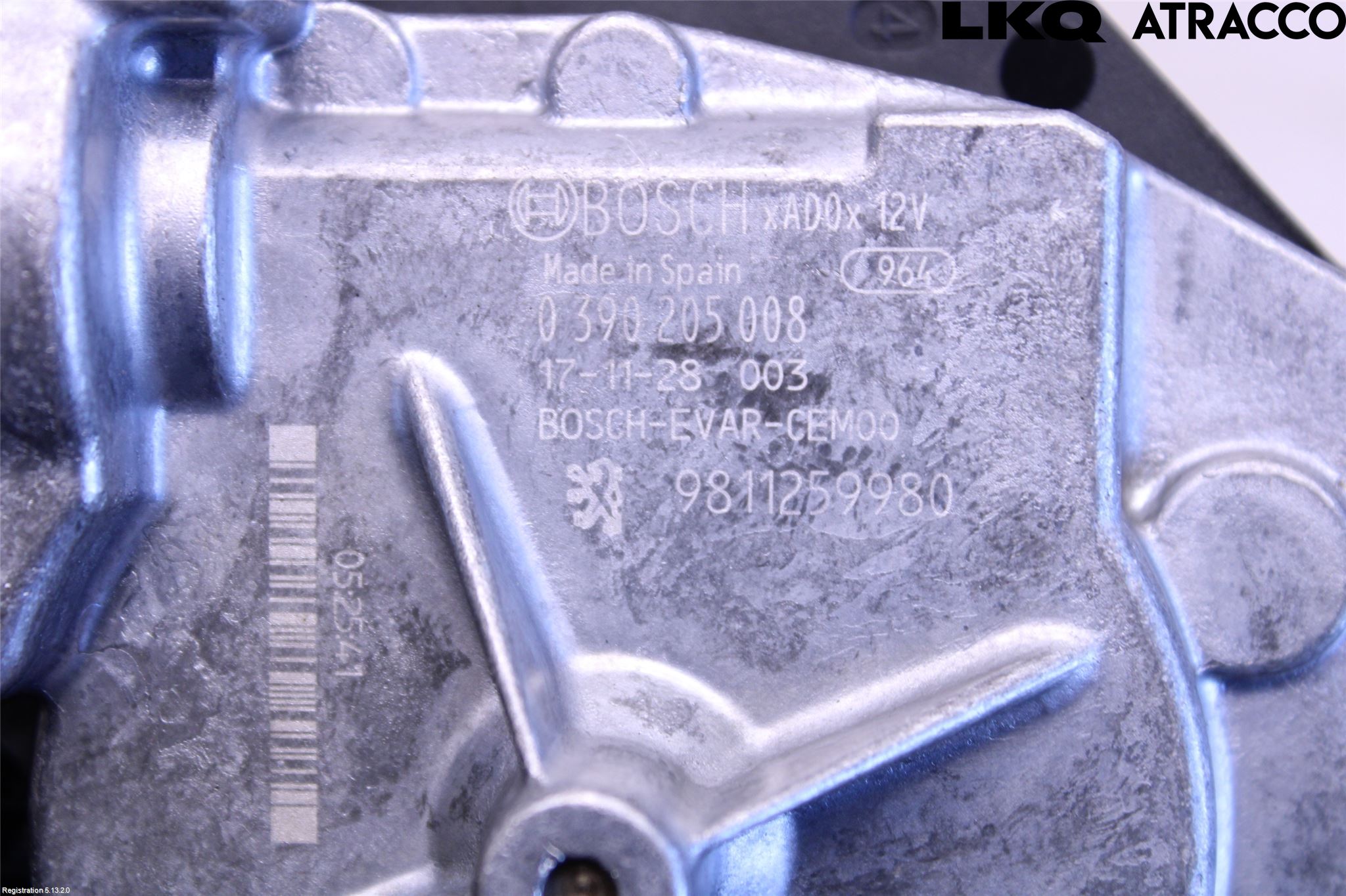 Peugeot 3008 17-24 Torkarmotor Baklucka