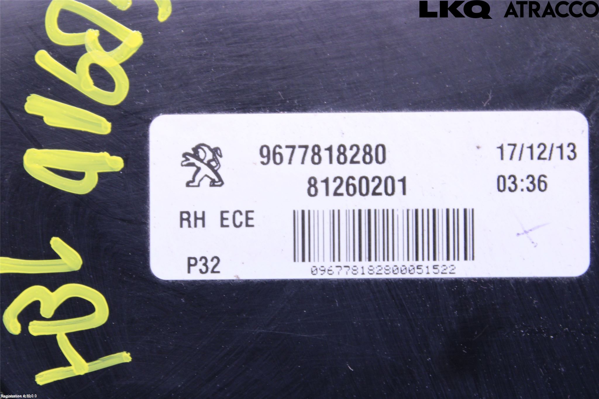 Peugeot 308 14-21 Bakljus Lucka Hö