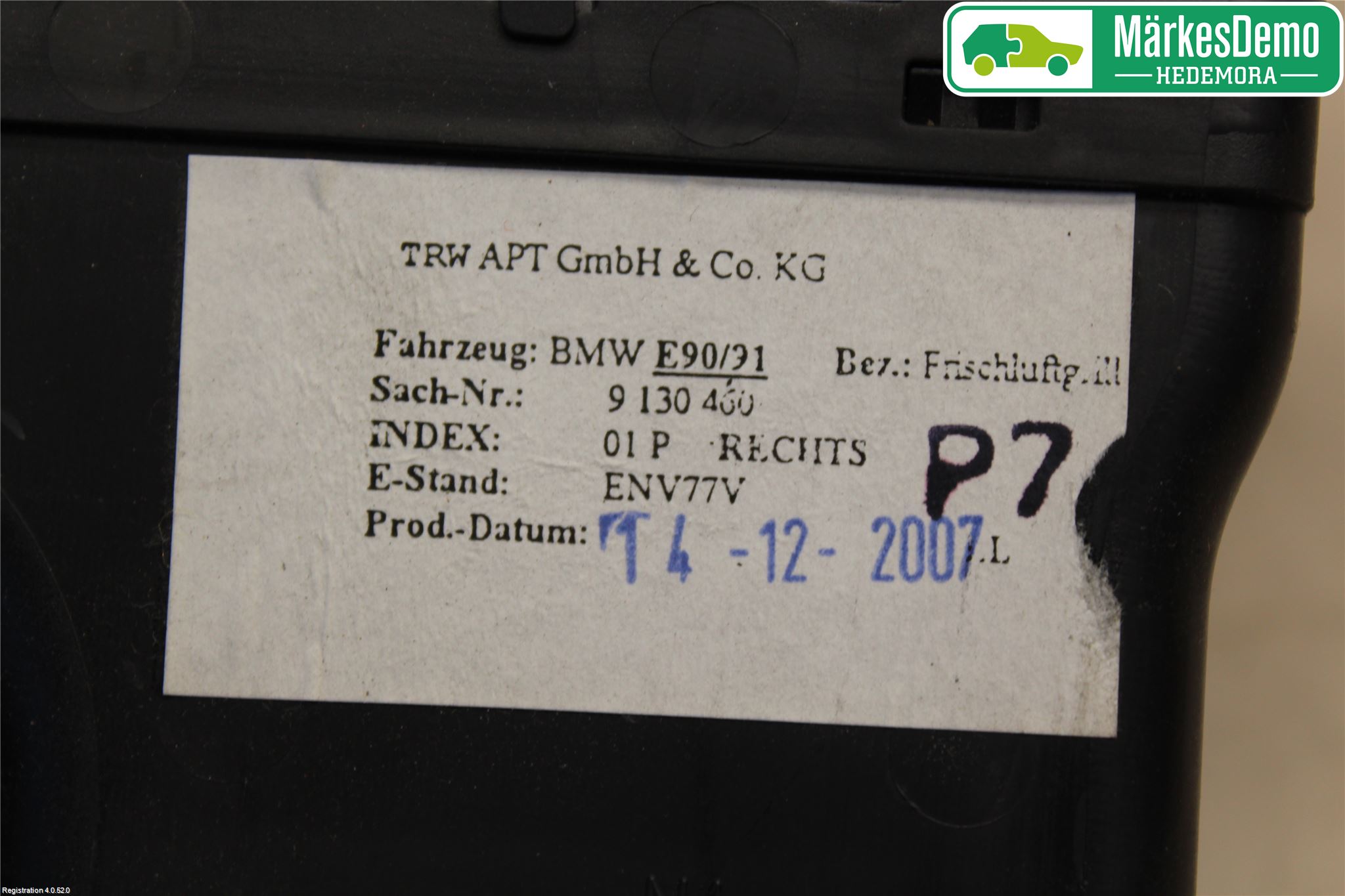 BMW 3 E90/91 SED/TOU 05-12 Defrosterkanal-Munstycke