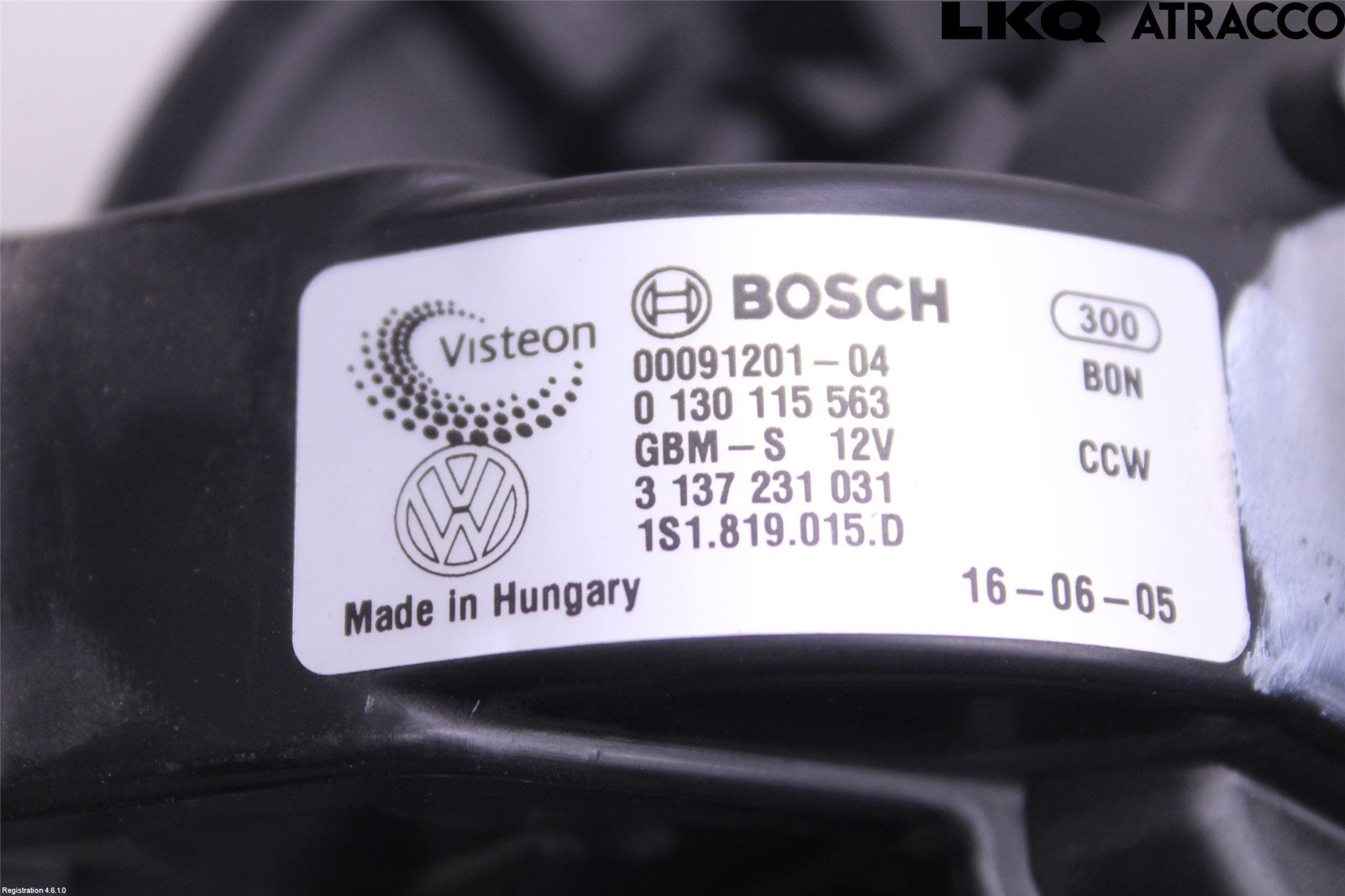 Volkswagen VW UP! / E-UP! Ac Värmefläkt